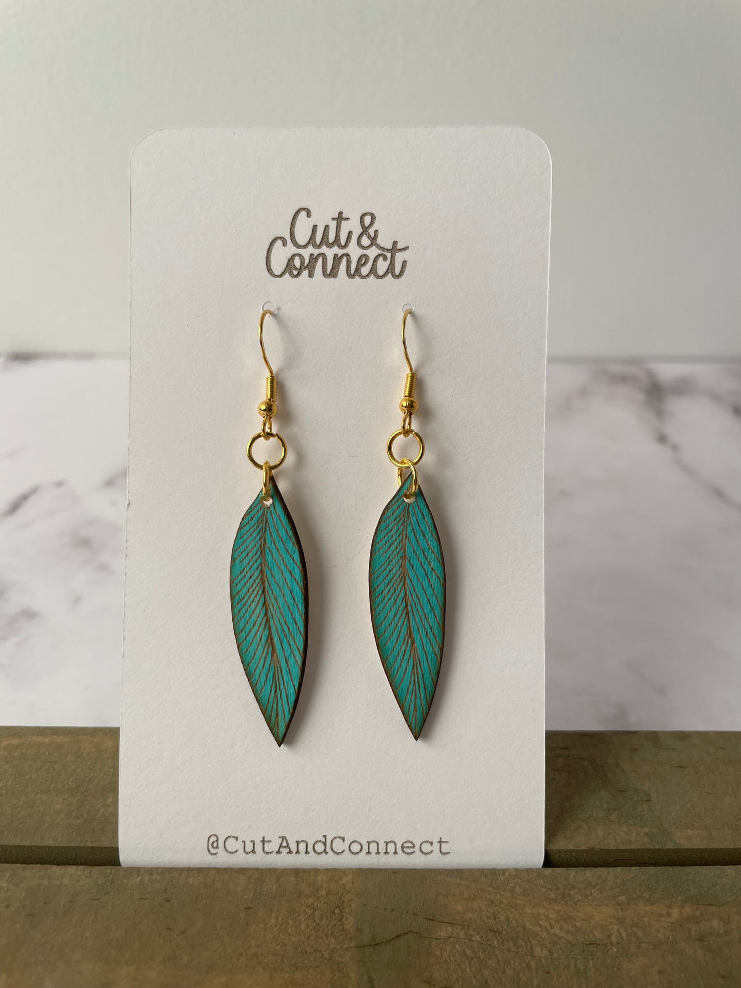 Earring- teal small