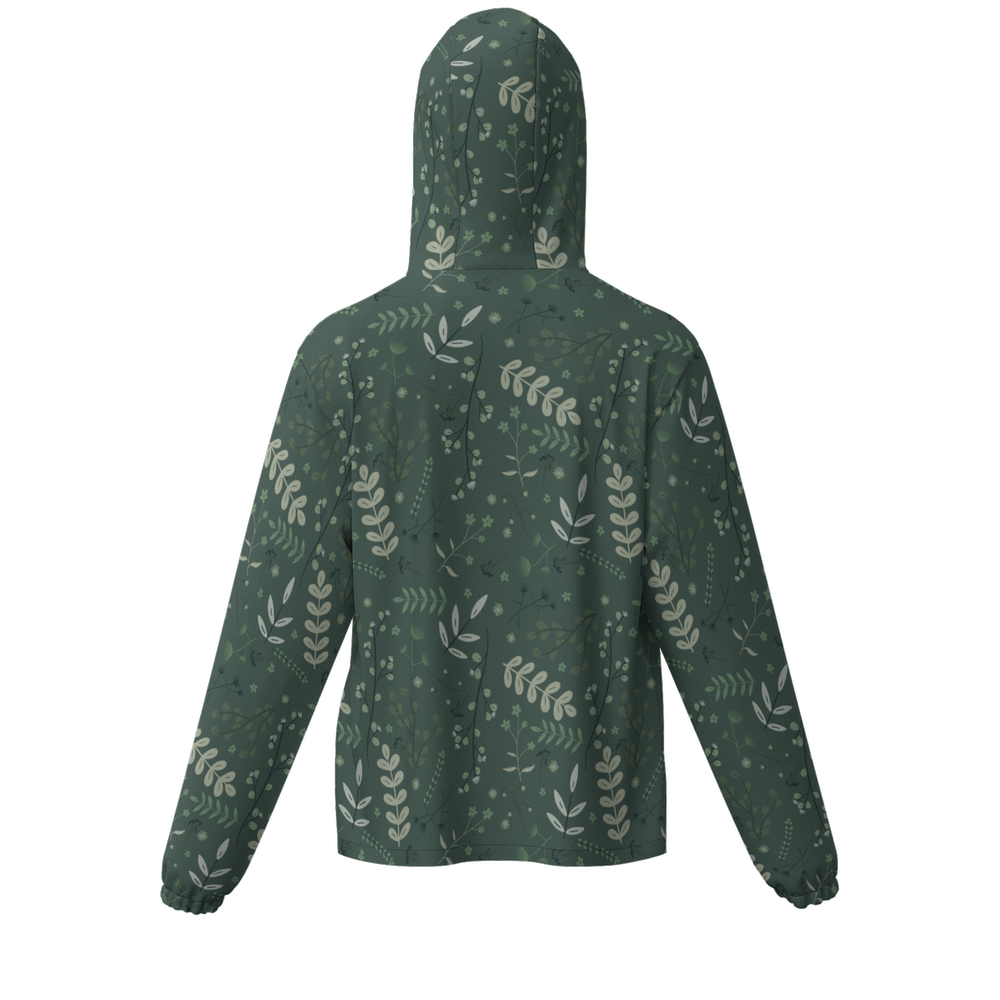 Unisex Full-Zip Hooded Windbreaker Jacket - Water Resistant