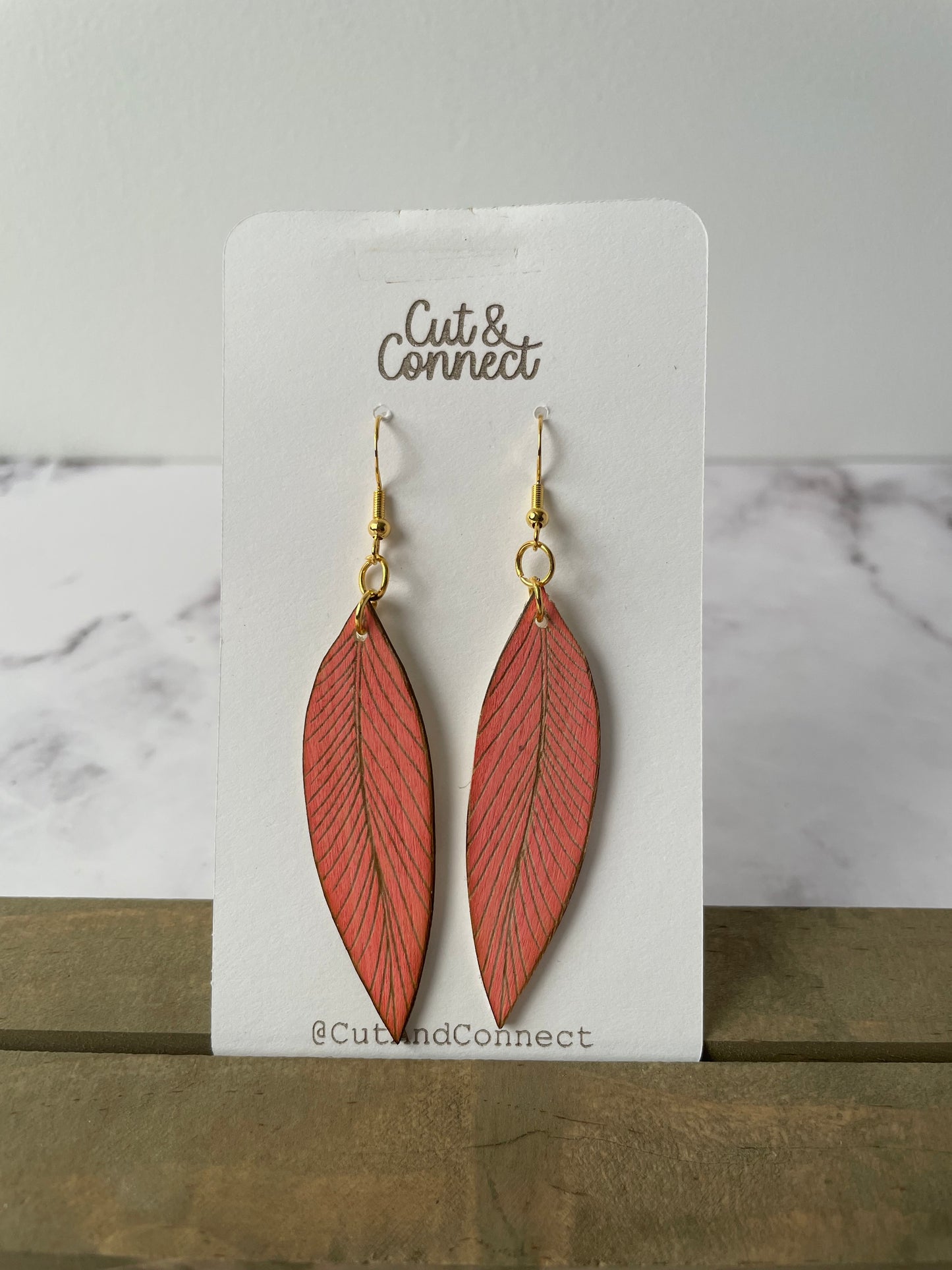 Earring- coral large