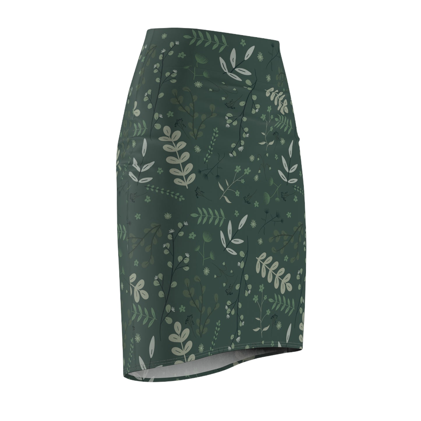 Botanical Pattern Women's Pencil Skirt - Elegant Floral Design for Everyday Wear