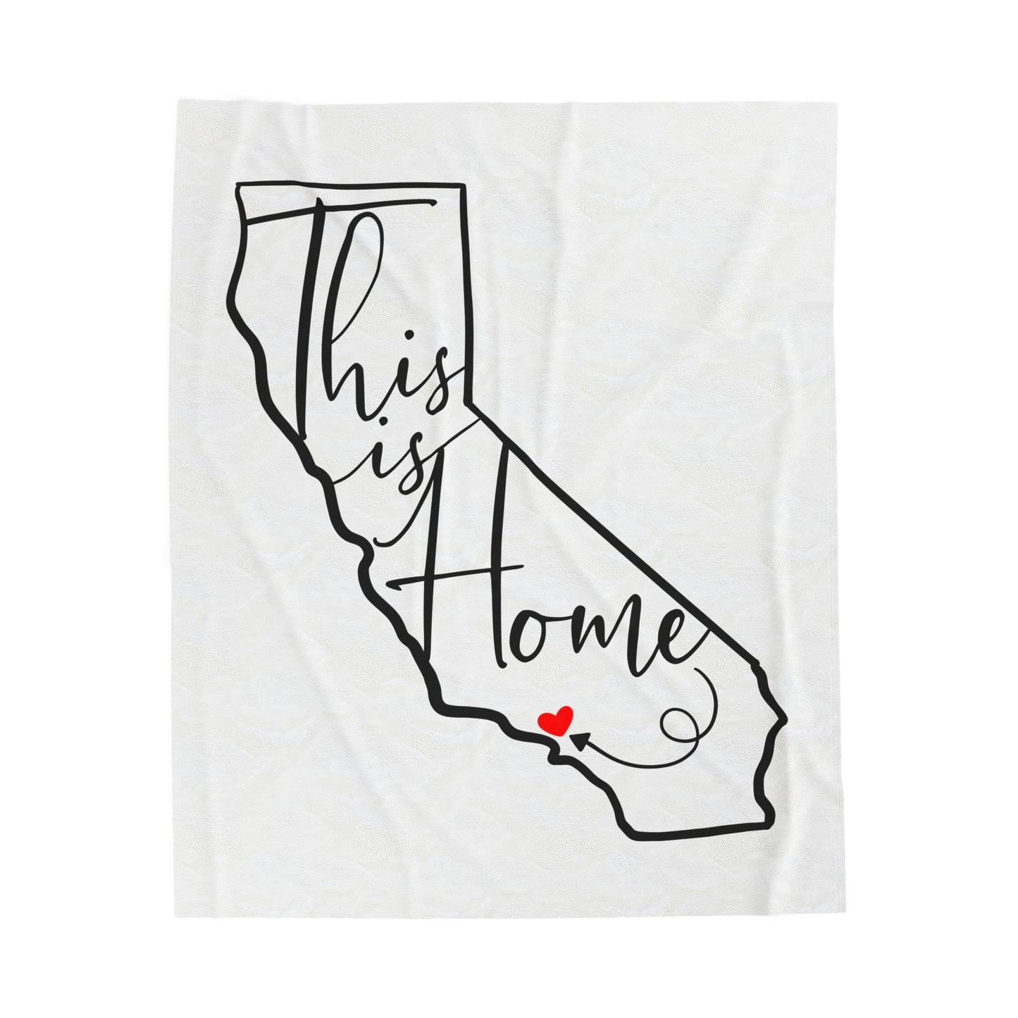 FUNDRAISER: Cozy California Inspired Velveteen Plush Blanket - 'This is Home'