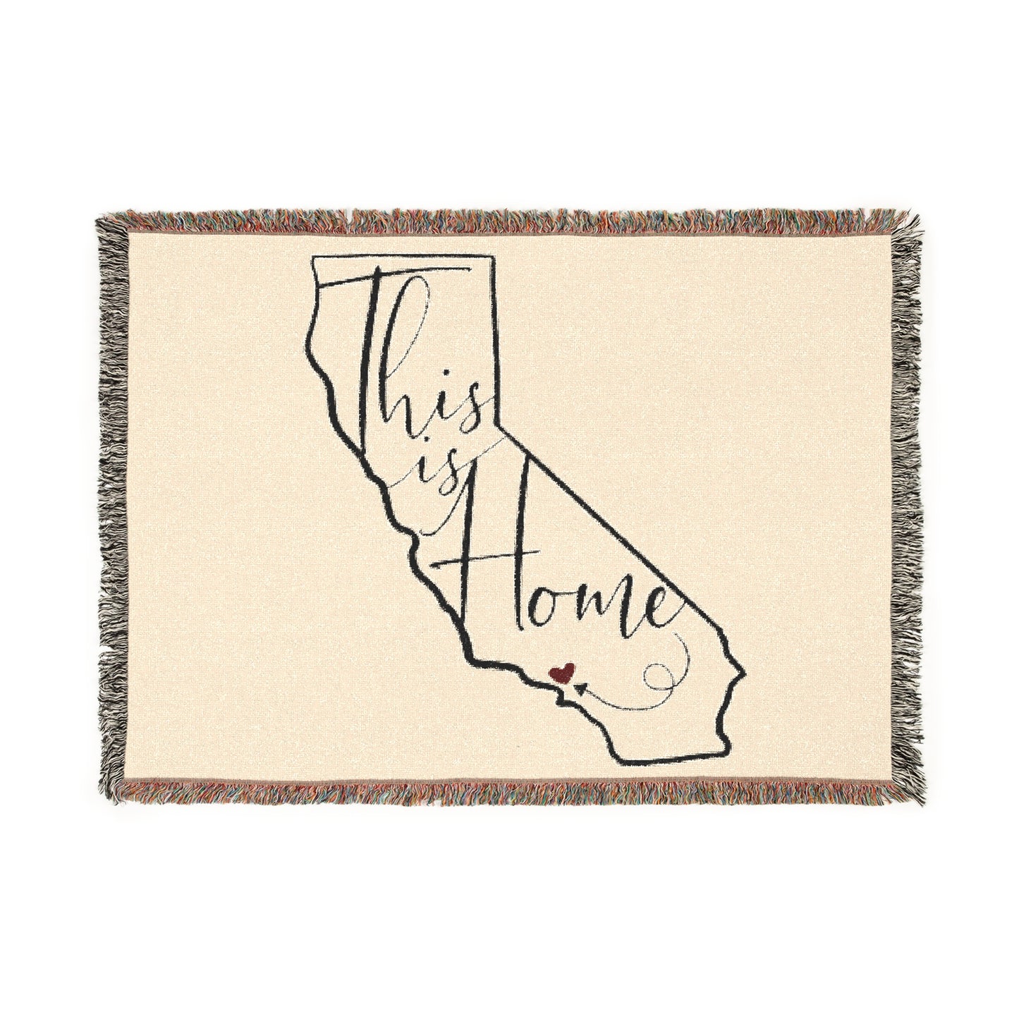 FUNDRAISER: “This is home” California Woven Blanket - Throw for Cozy Living