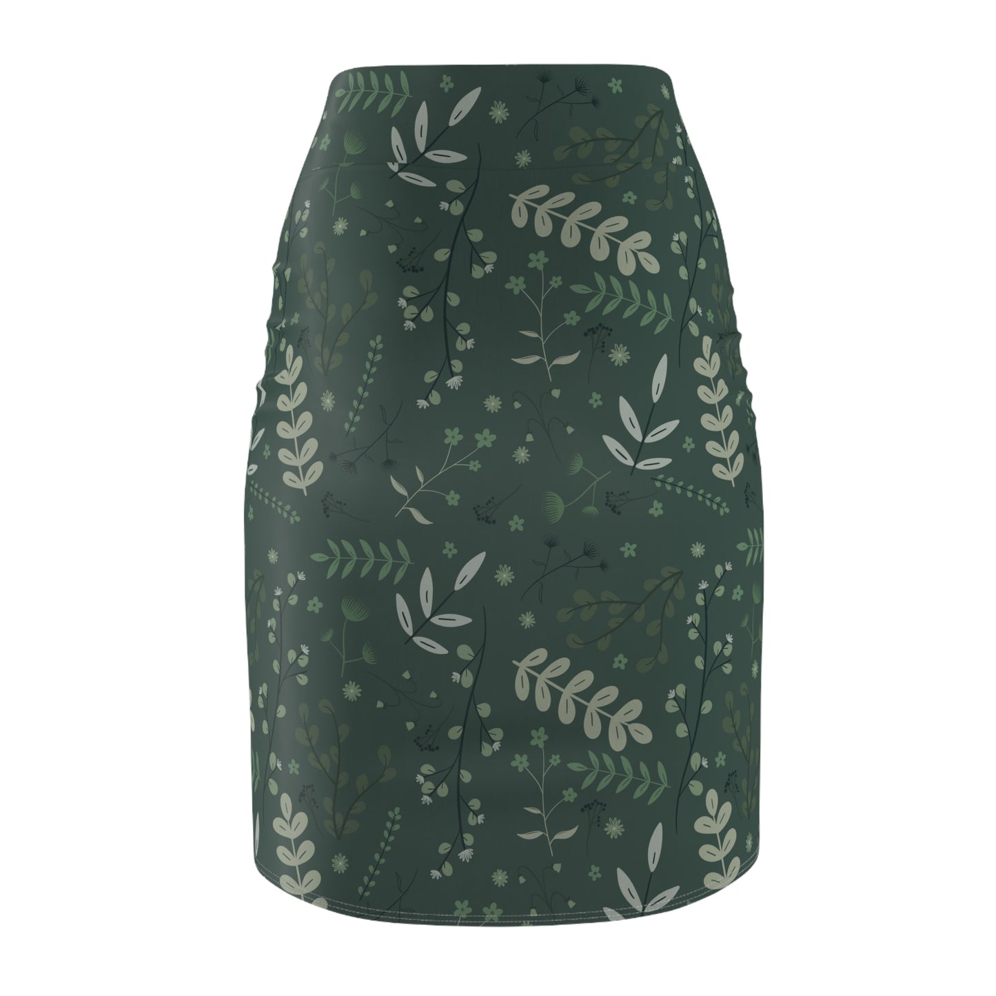 Botanical Pattern Women's Pencil Skirt - Elegant Floral Design for Everyday Wear