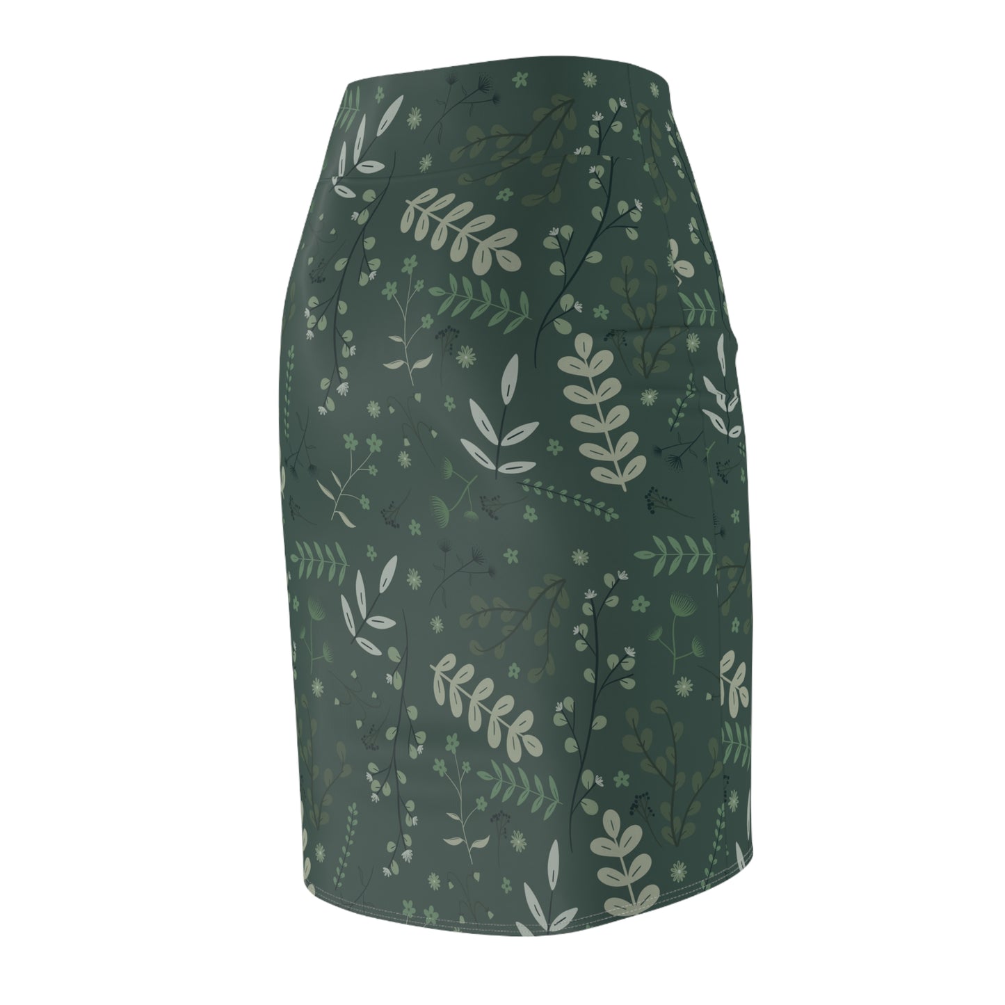 Botanical Pattern Women's Pencil Skirt - Elegant Floral Design for Everyday Wear