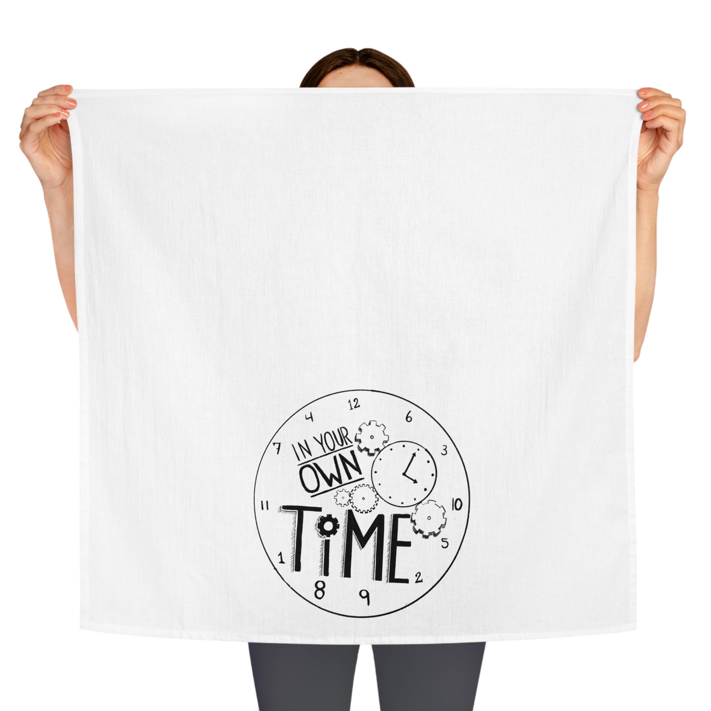 In Your Own Time Motivational Tea Towel - Kitchen Decor for Relaxed Living