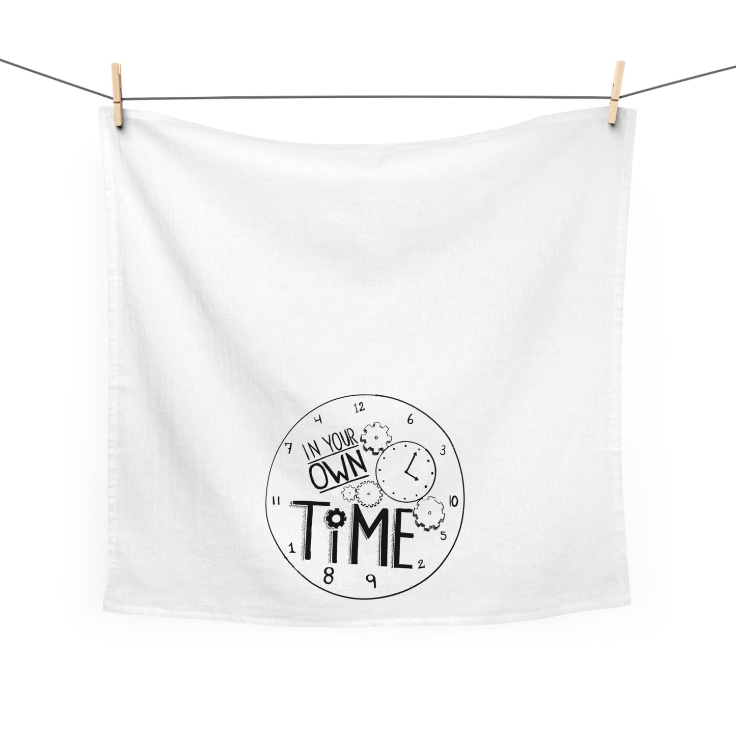 In Your Own Time Motivational Tea Towel - Kitchen Decor for Relaxed Living