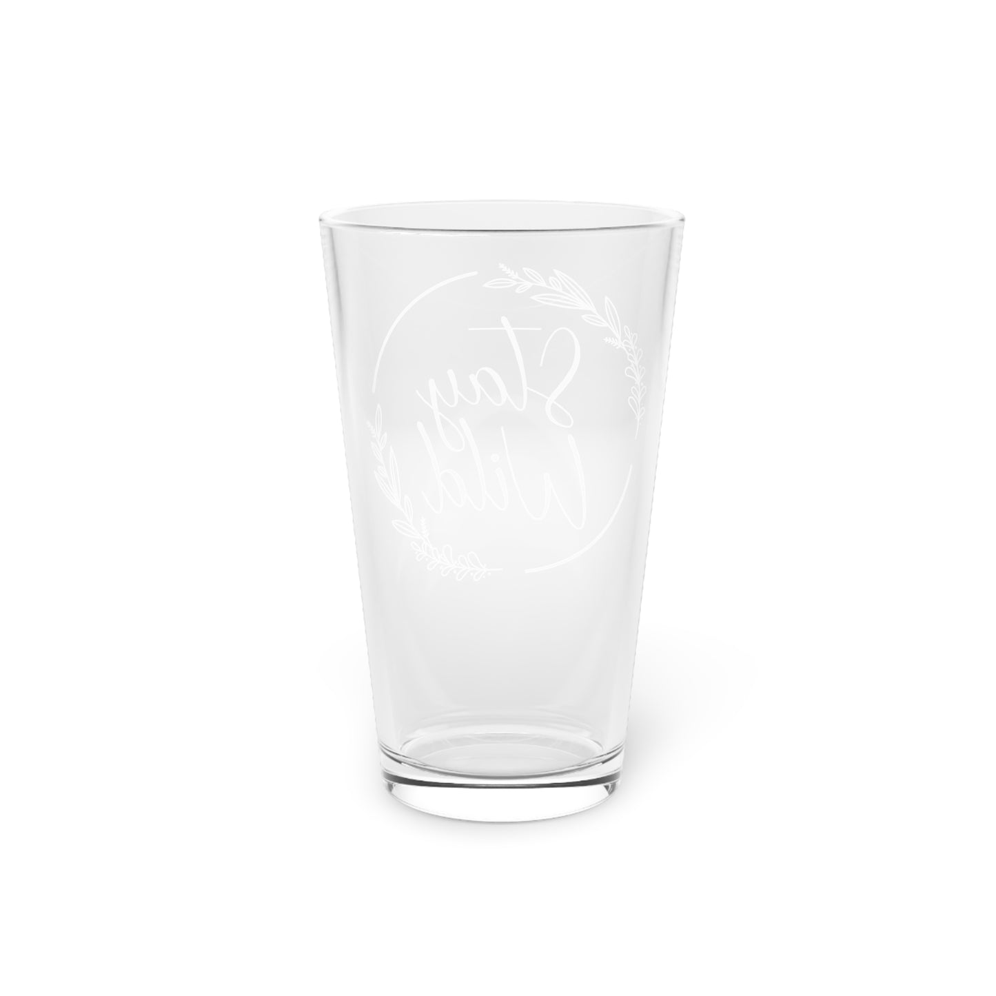 Stay Wild 16oz Pint Glass - Perfect for Outdoor Enthusiasts and Celebrations