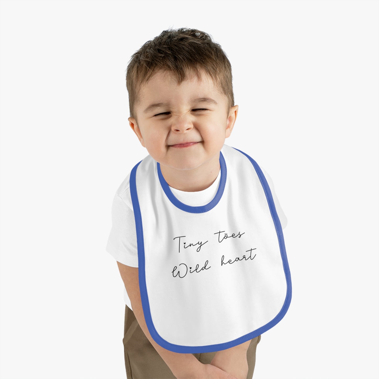 Baby Contrast Trim Jersey Bib