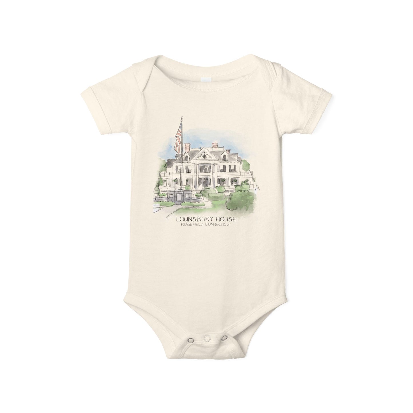 Infant Jersey One Piece with Lounsbury House Design - Perfect Gift for New Parents!