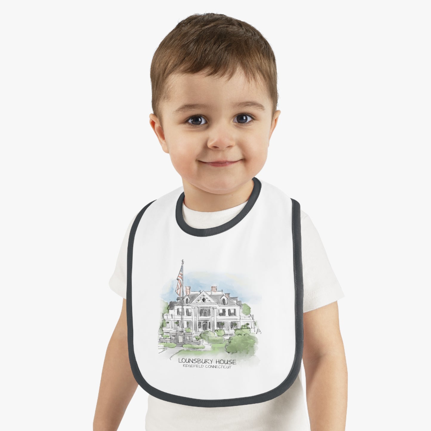 Personalized Baby Bib with Contrast Trim – Perfect for Gift Giving and Everyday Use
