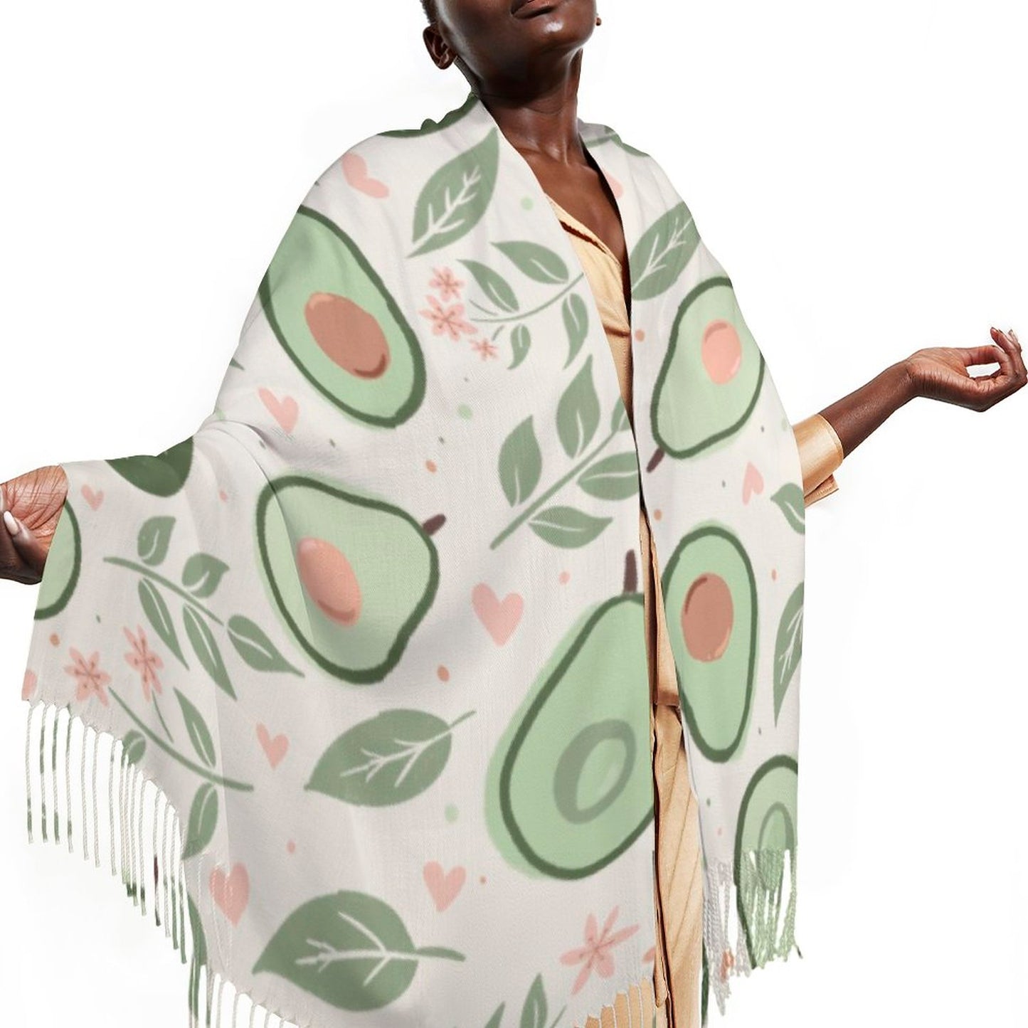 Cashmere-like Tassel Scarf (All-Over Printing)