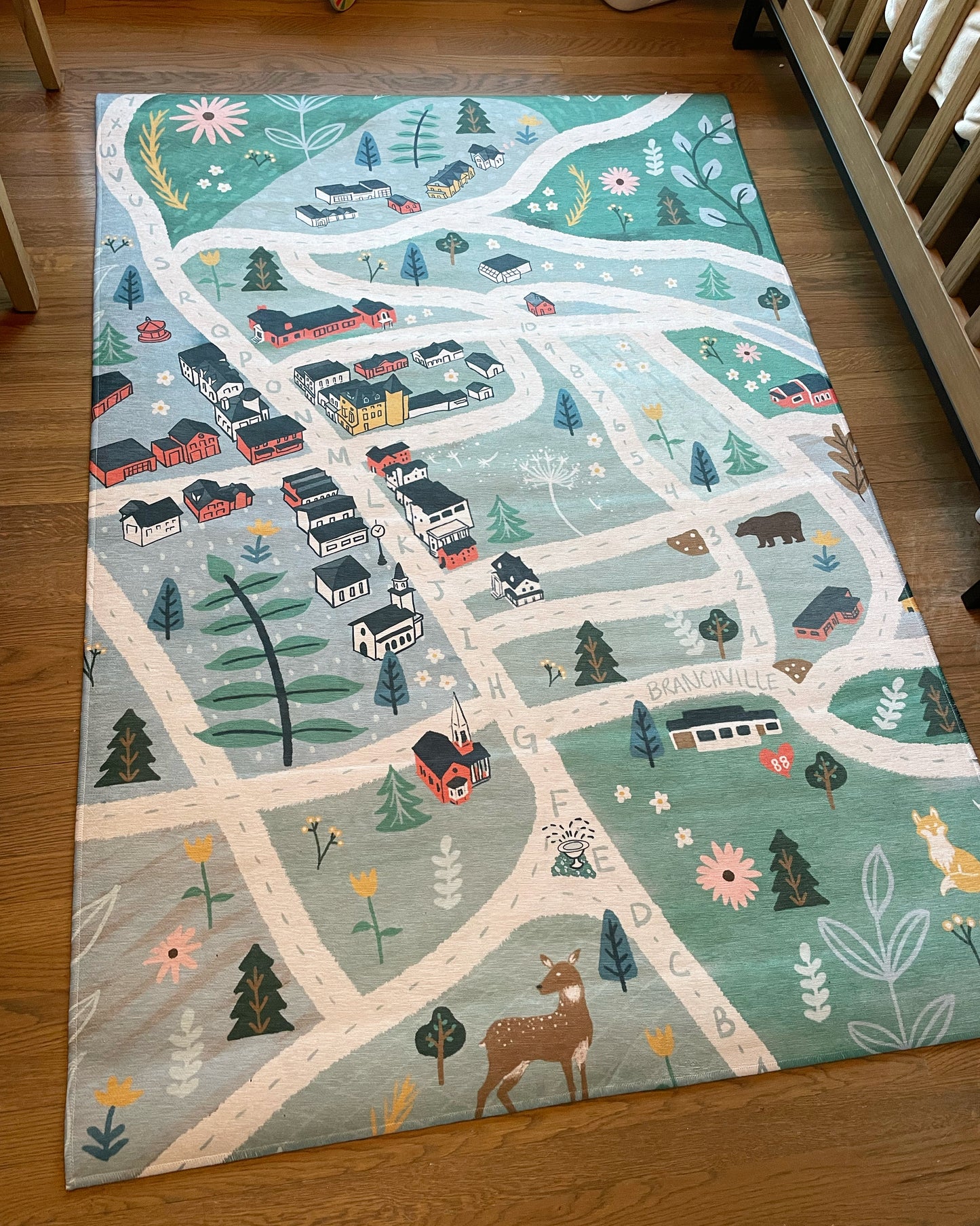 Whimsical Neighborhood Map Activity Area Rug - Cozy Home Décor for kids room