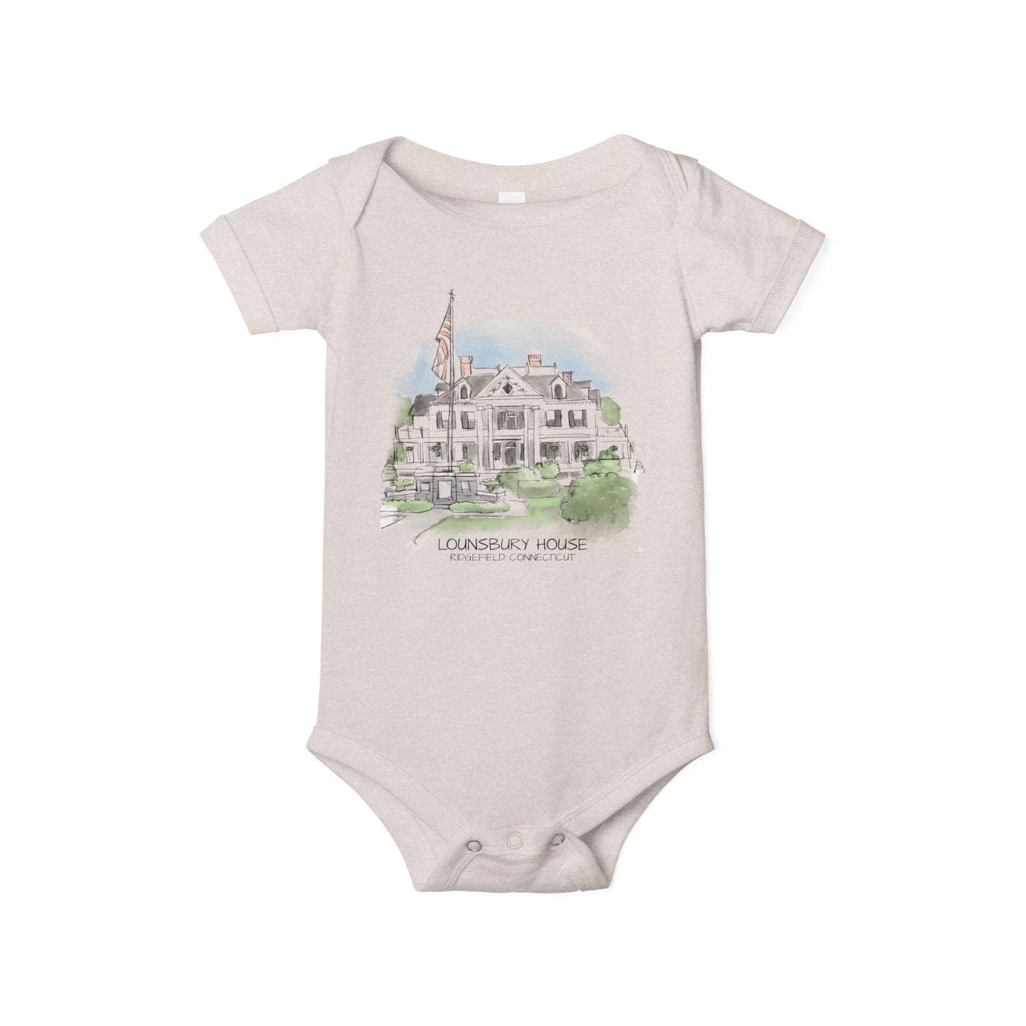 Infant Jersey One Piece with Lounsbury House Design - Perfect Gift for New Parents!