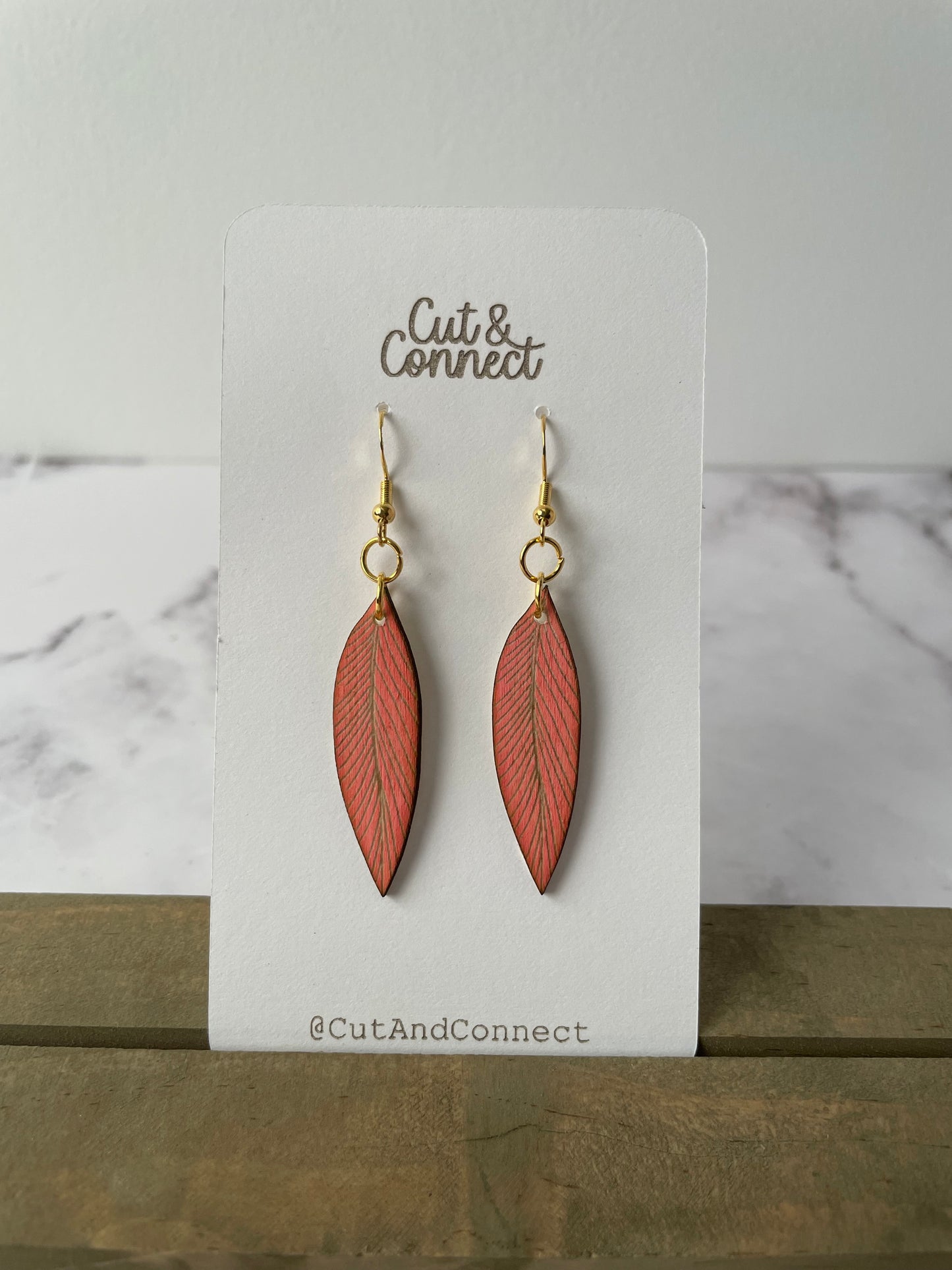 Earring- coral small