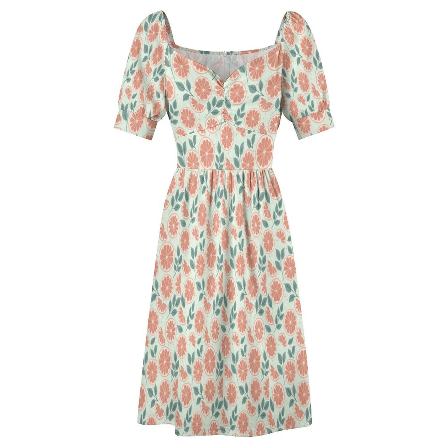 Short Sleeve V Neck Lovely Dress - Ruby Darling