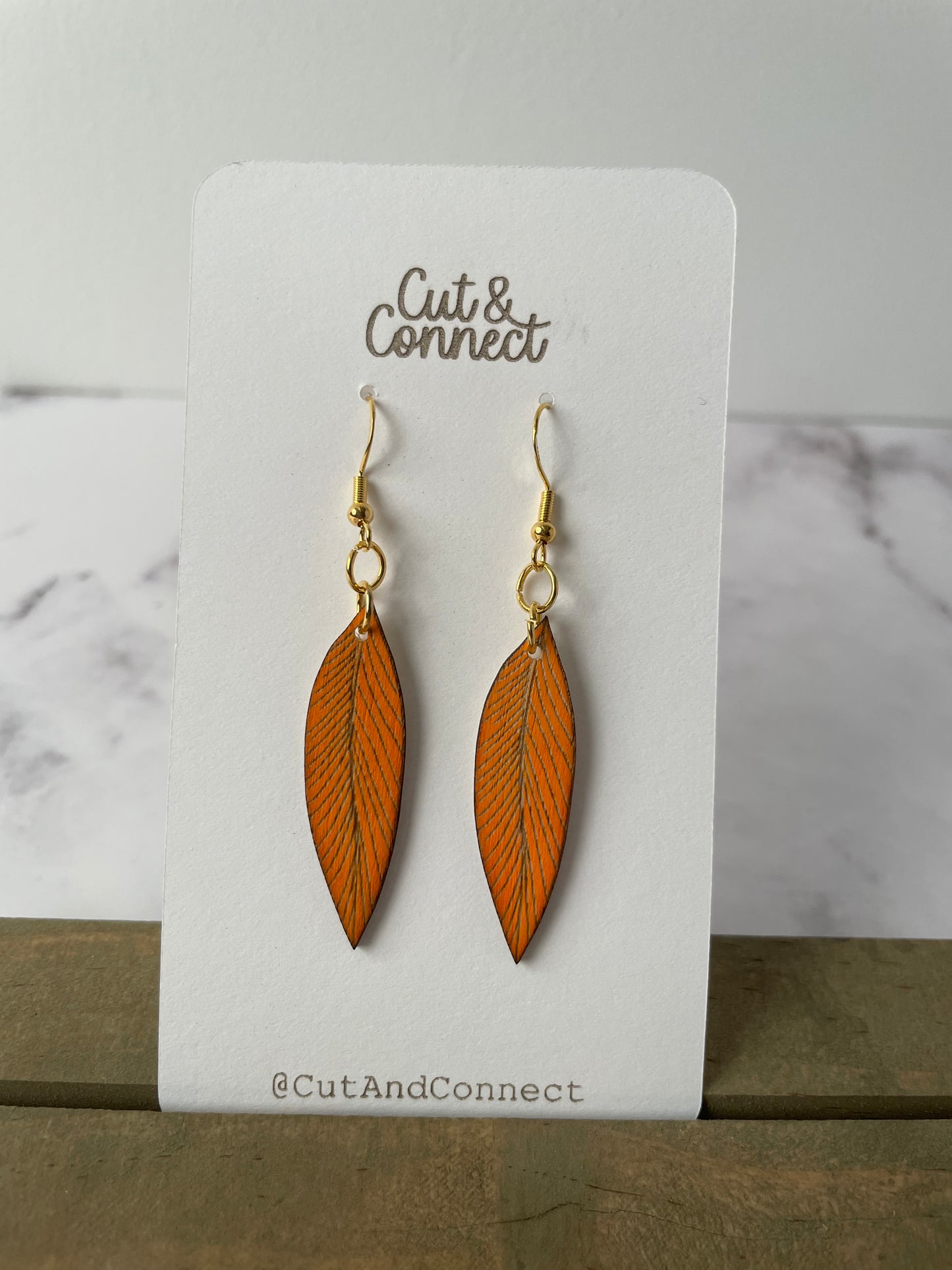 Earring- orange small