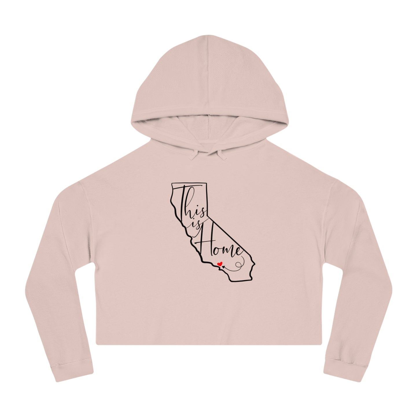 FUNDRAISER: “This is home California women’s Cropped Hooded Sweatshirt