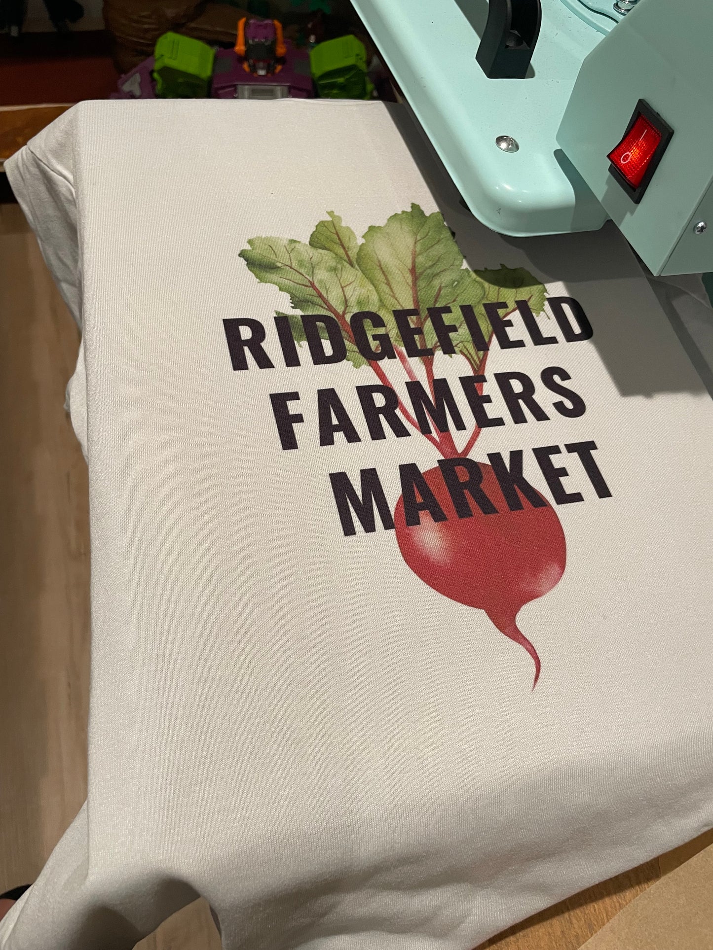45 shirts Cream Ridgefield farmers market shirts 50% deposit