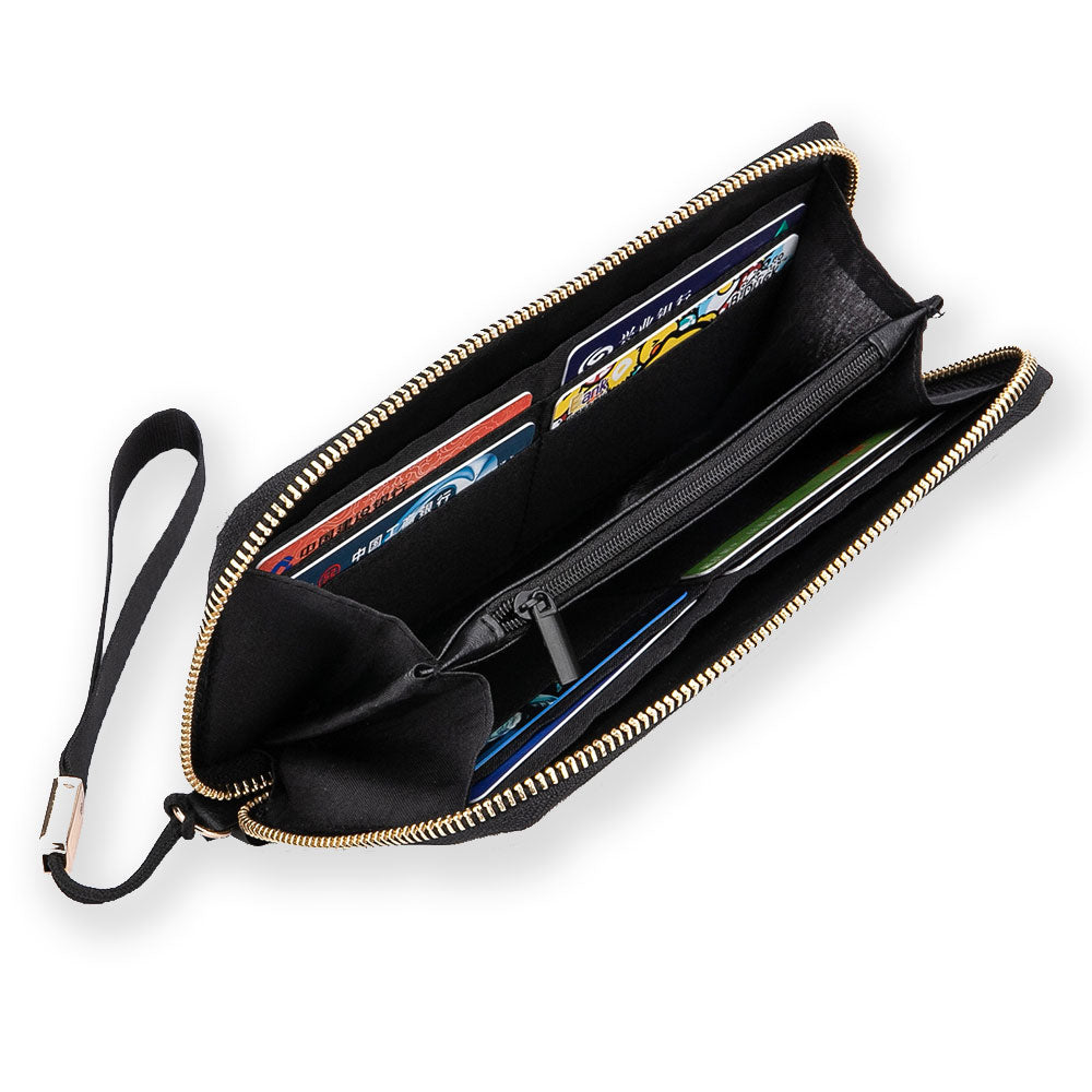 Vertical Wristlet Wallet | Whispering Greens – Forest