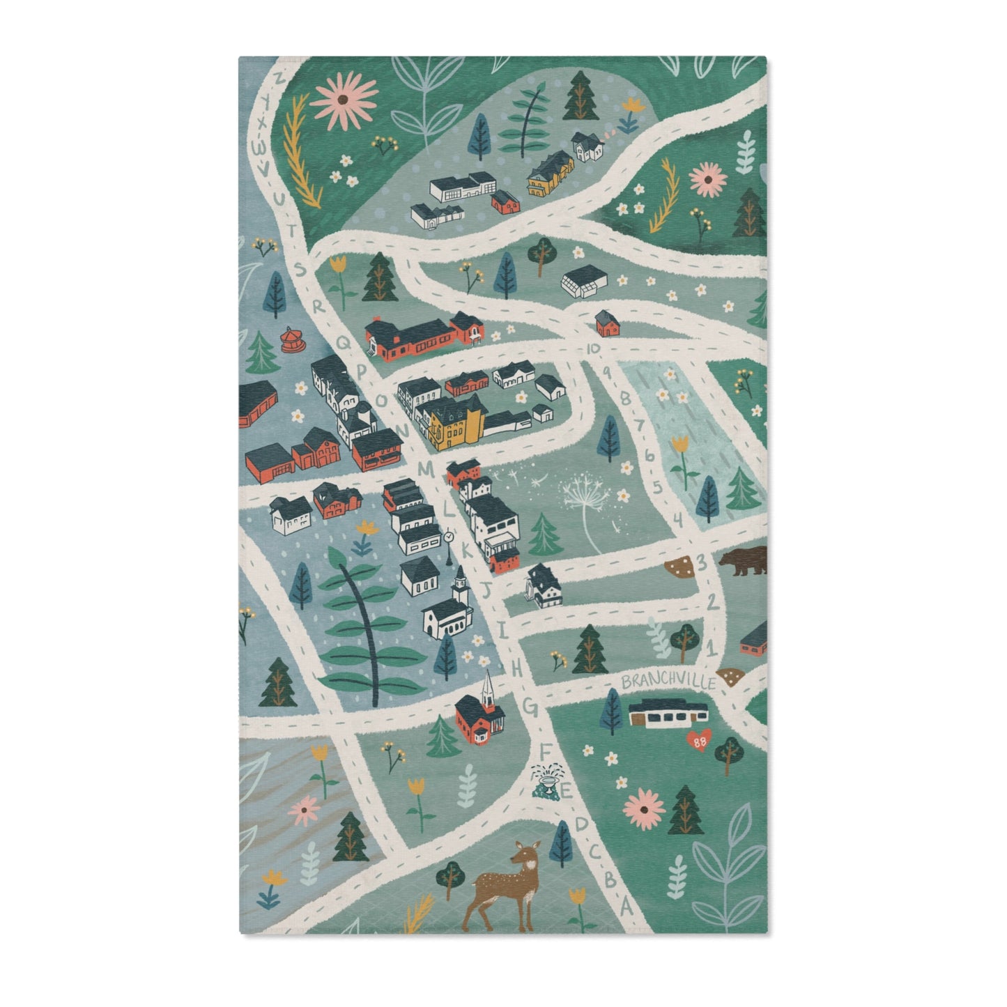 Whimsical Neighborhood Map Activity Area Rug - Cozy Home Décor for kids room