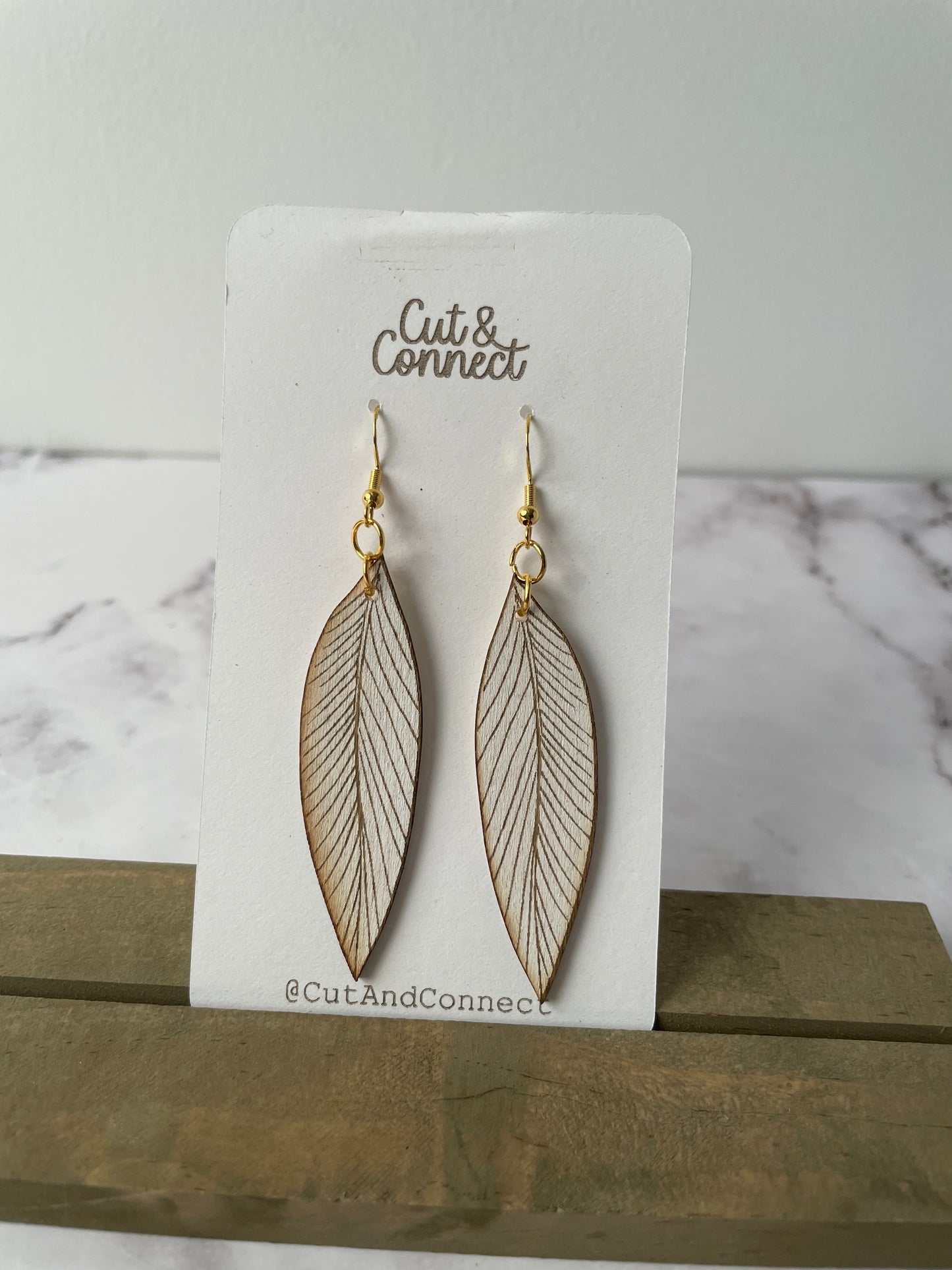 Earring- white long