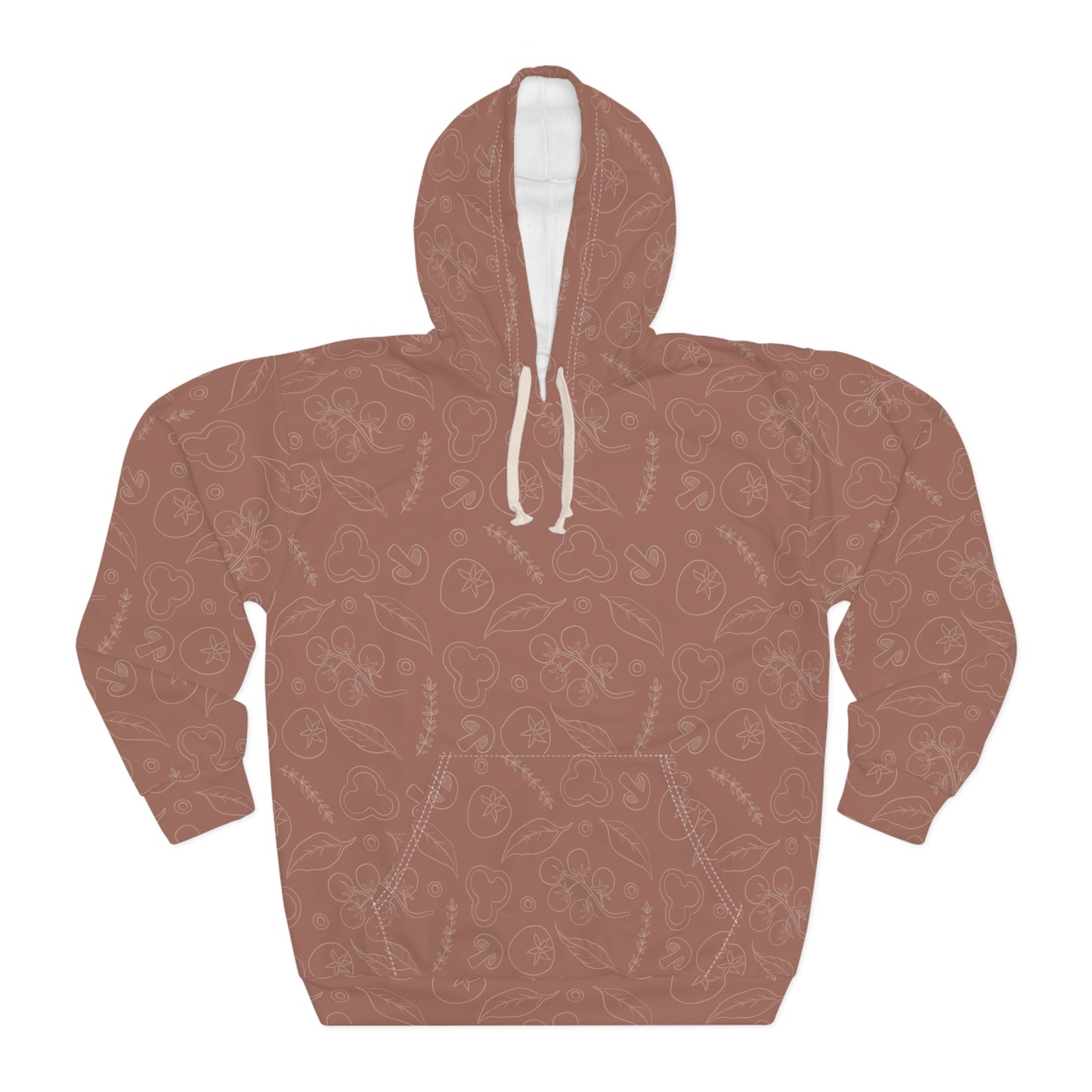 Boho pizza Pattern Unisex Pullover Hoodie - Cozy and Chic