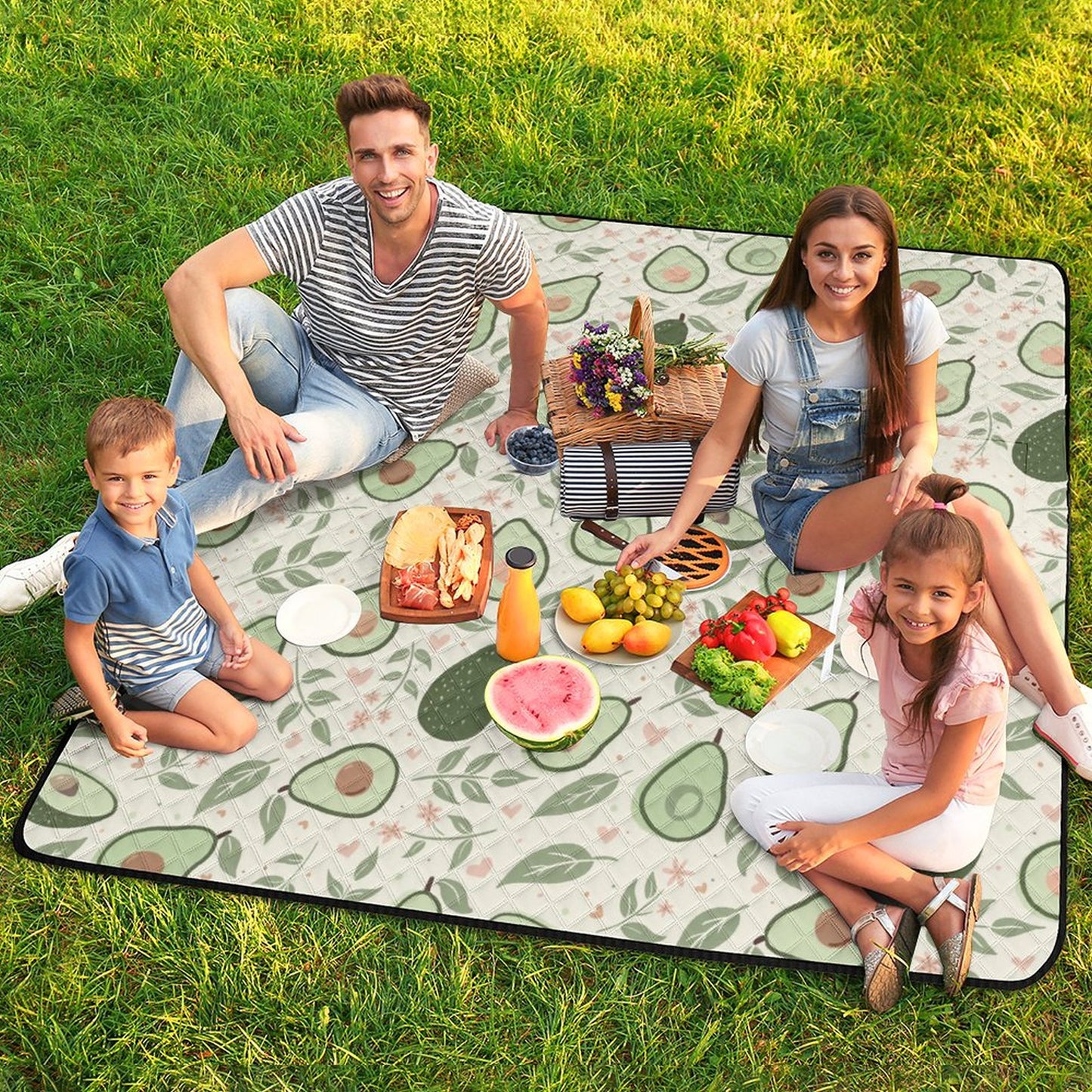 Zipper Foldable Picnic Mat- 79"x79"/200x200cm