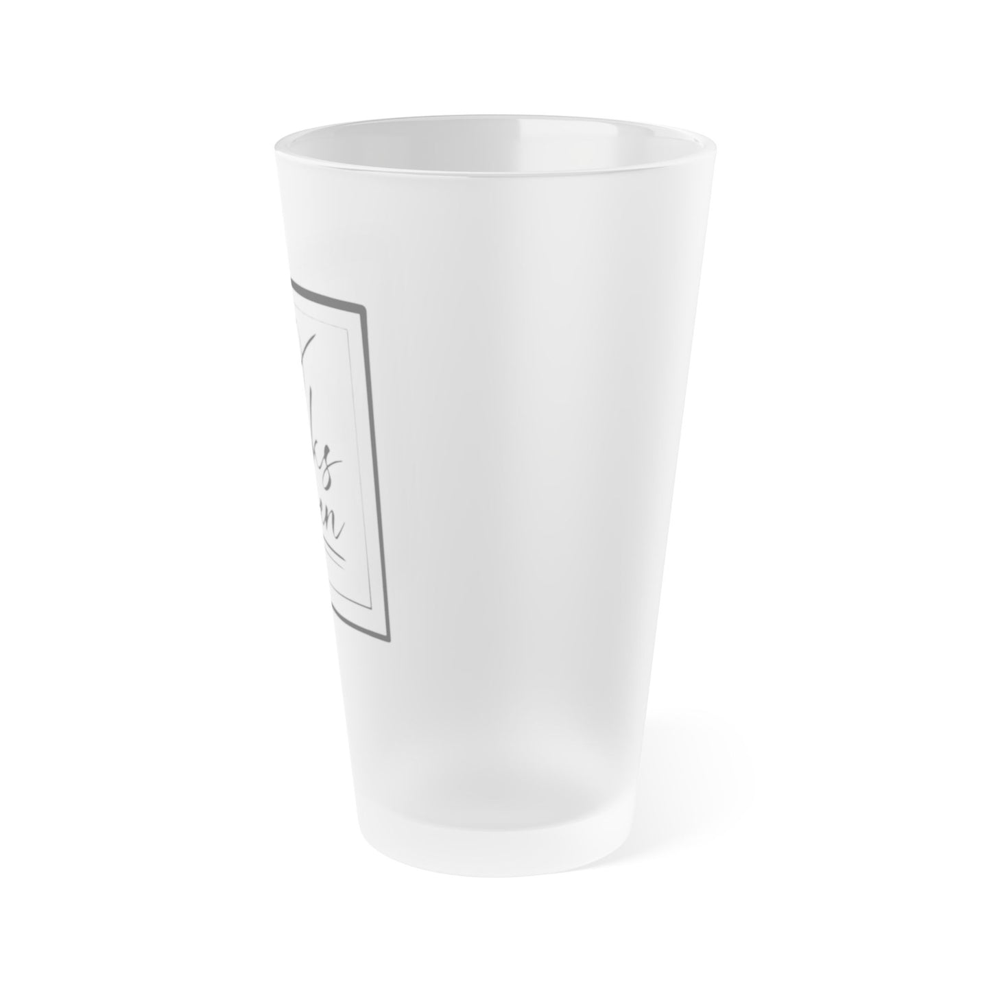 Frosted 16oz Pint Glass - "0 Fucks Given" - Perfect for Parties & Casual Gatherings