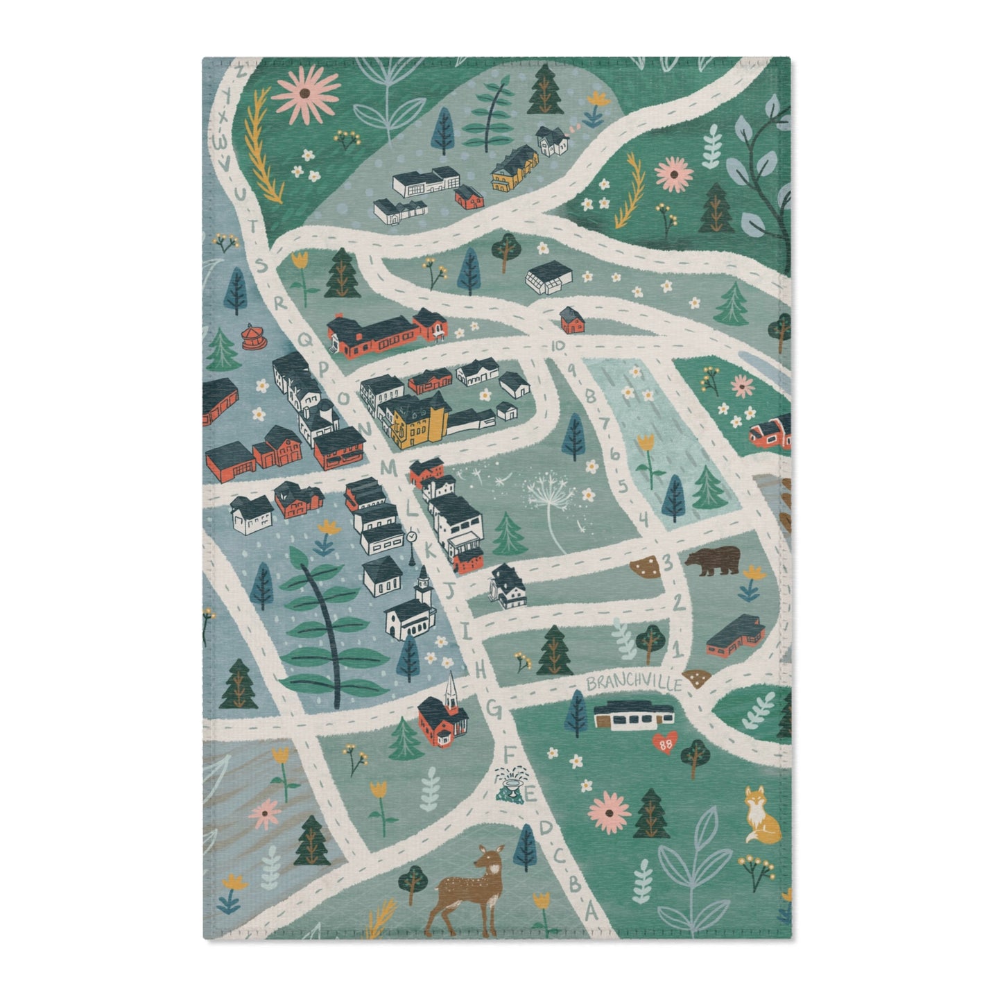 Whimsical Neighborhood Map Activity Area Rug - Cozy Home Décor for kids room