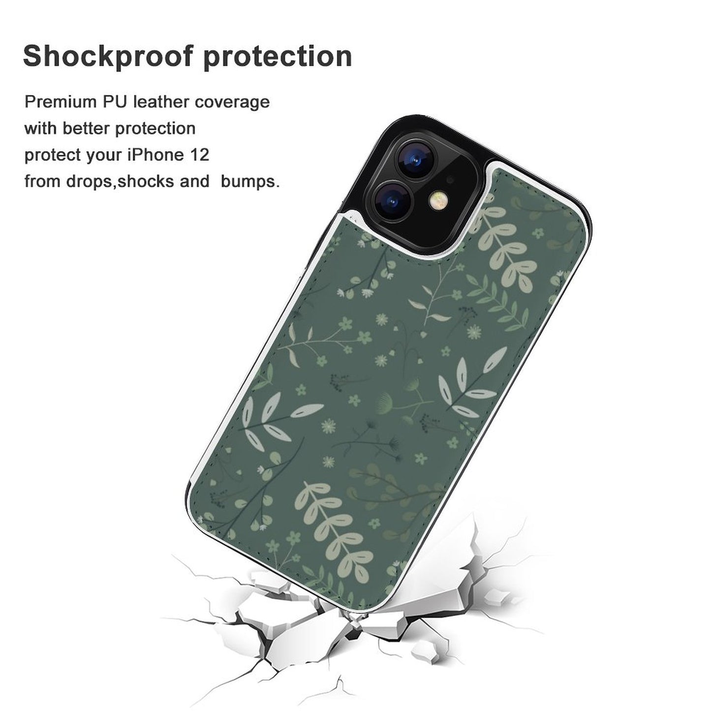 iPhone 12 Series Flip Case | Whispering Greens – Forest