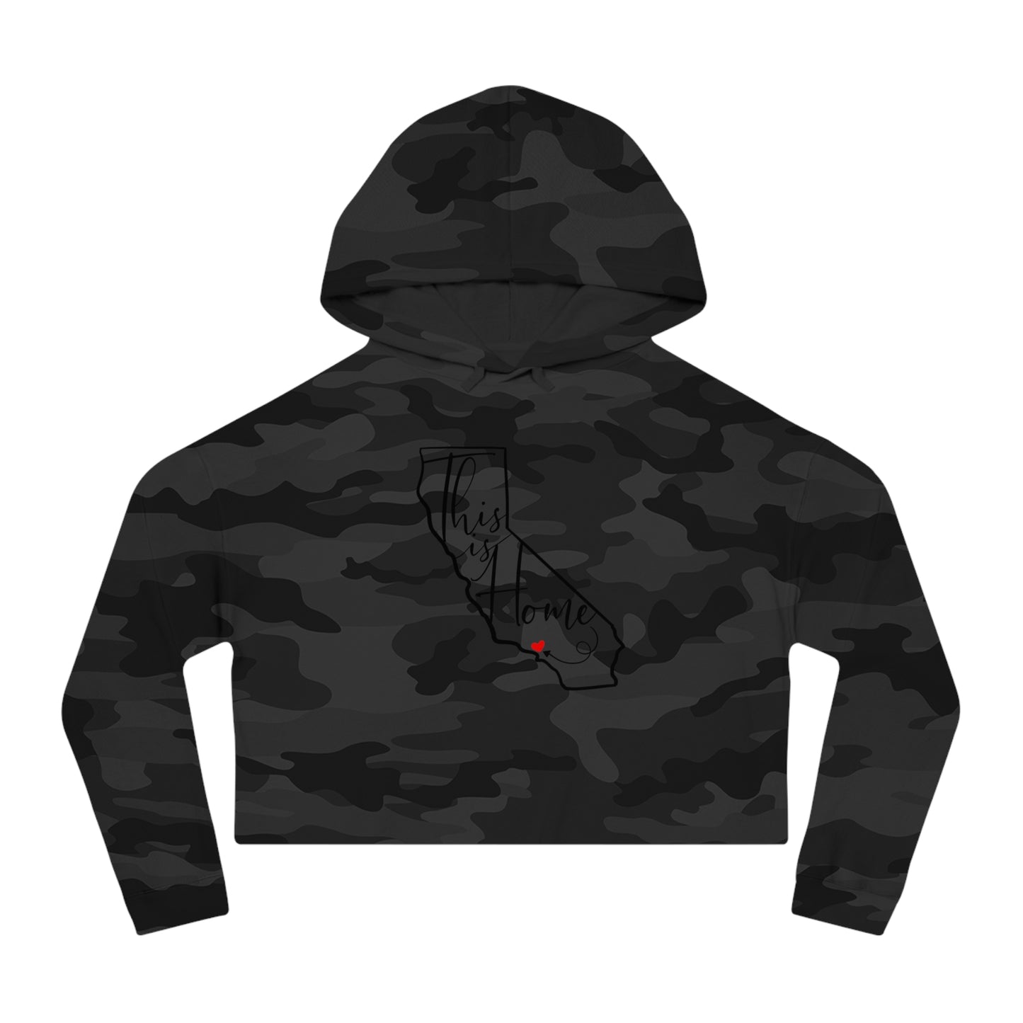 FUNDRAISER: “This is home California women’s Cropped Hooded Sweatshirt