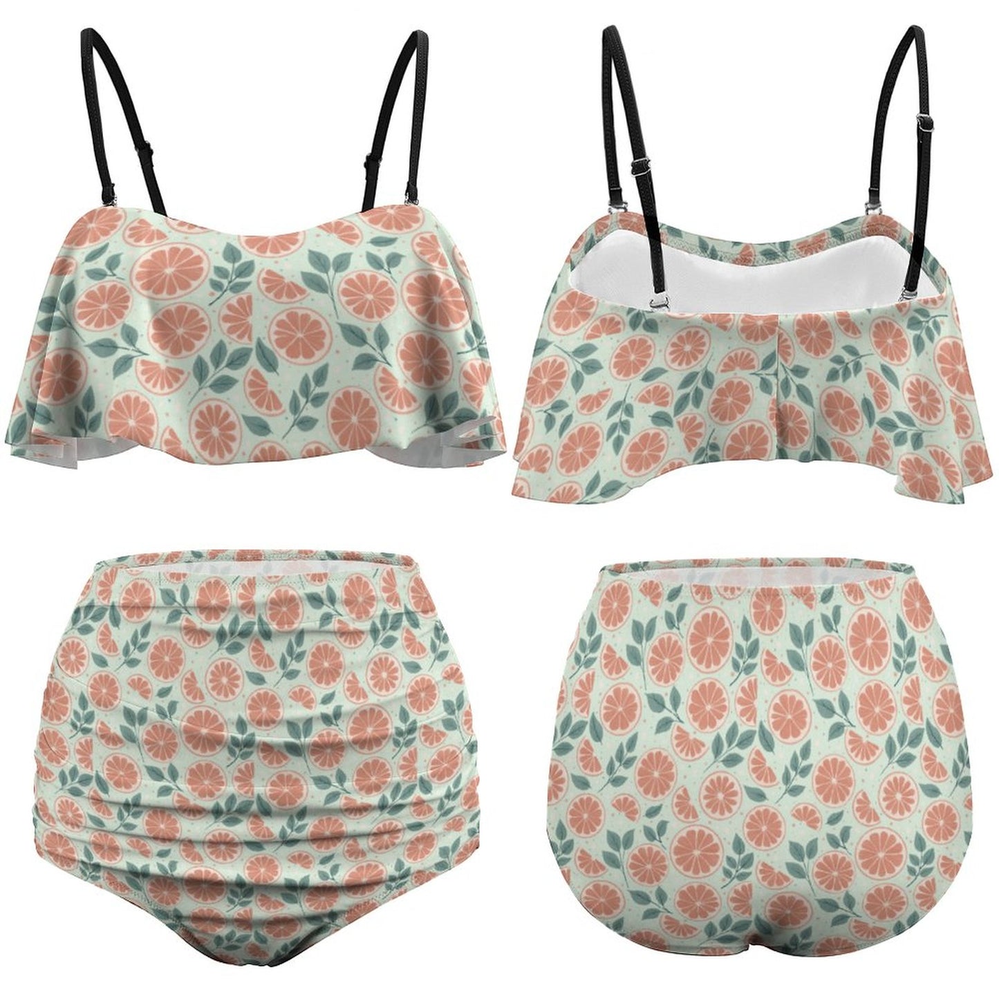 2-Piece Ruffle Tankini Swimsuit - Ruby Darling