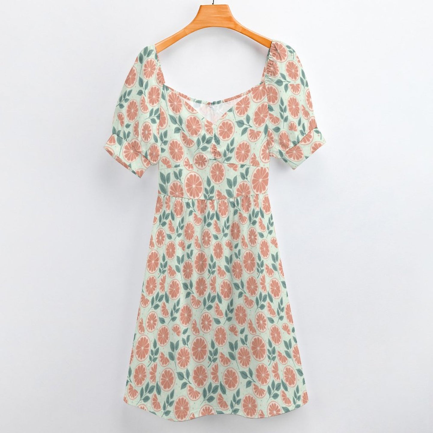 Short Sleeve V Neck Lovely Dress - Ruby Darling