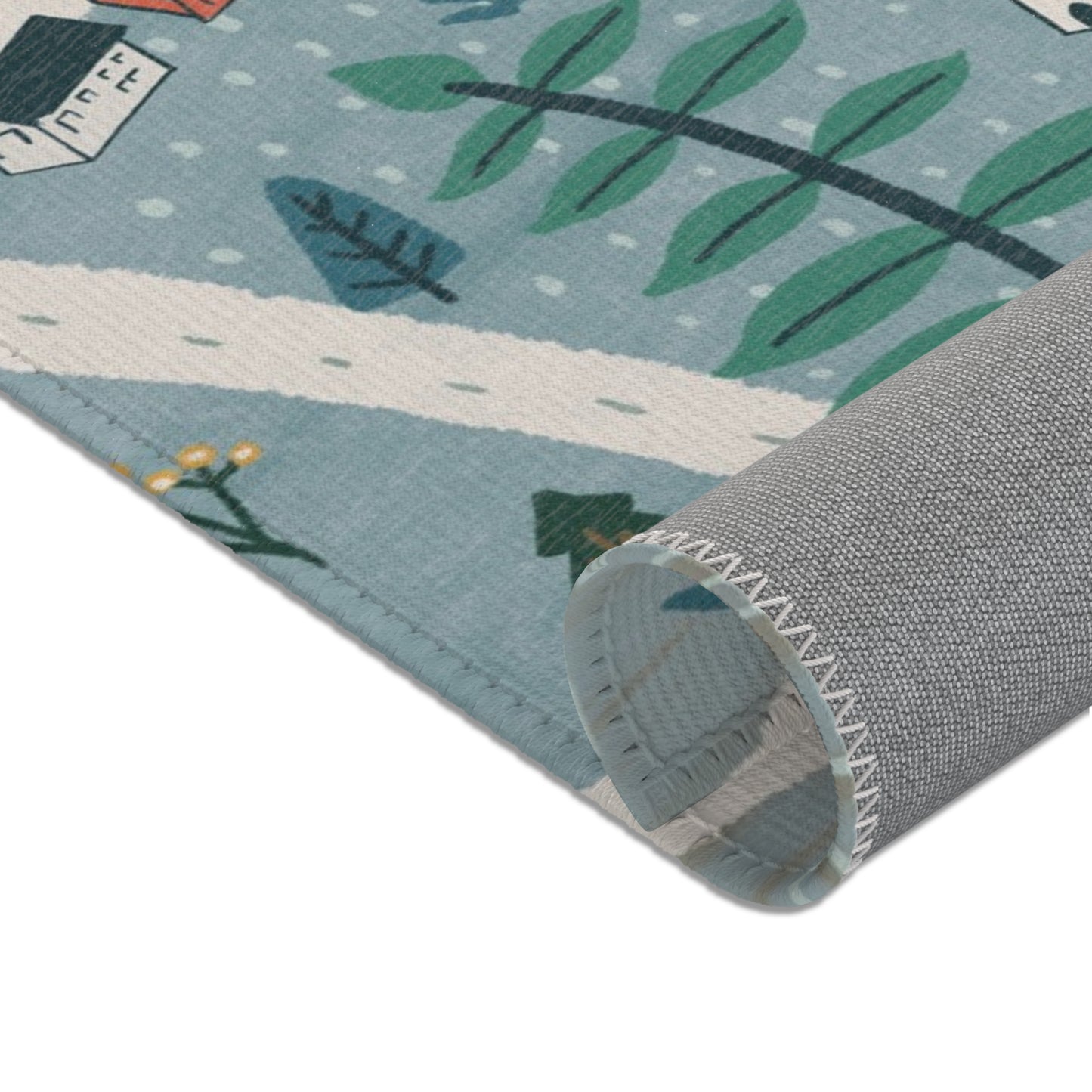 Whimsical Neighborhood Map Activity Area Rug - Cozy Home Décor for kids room