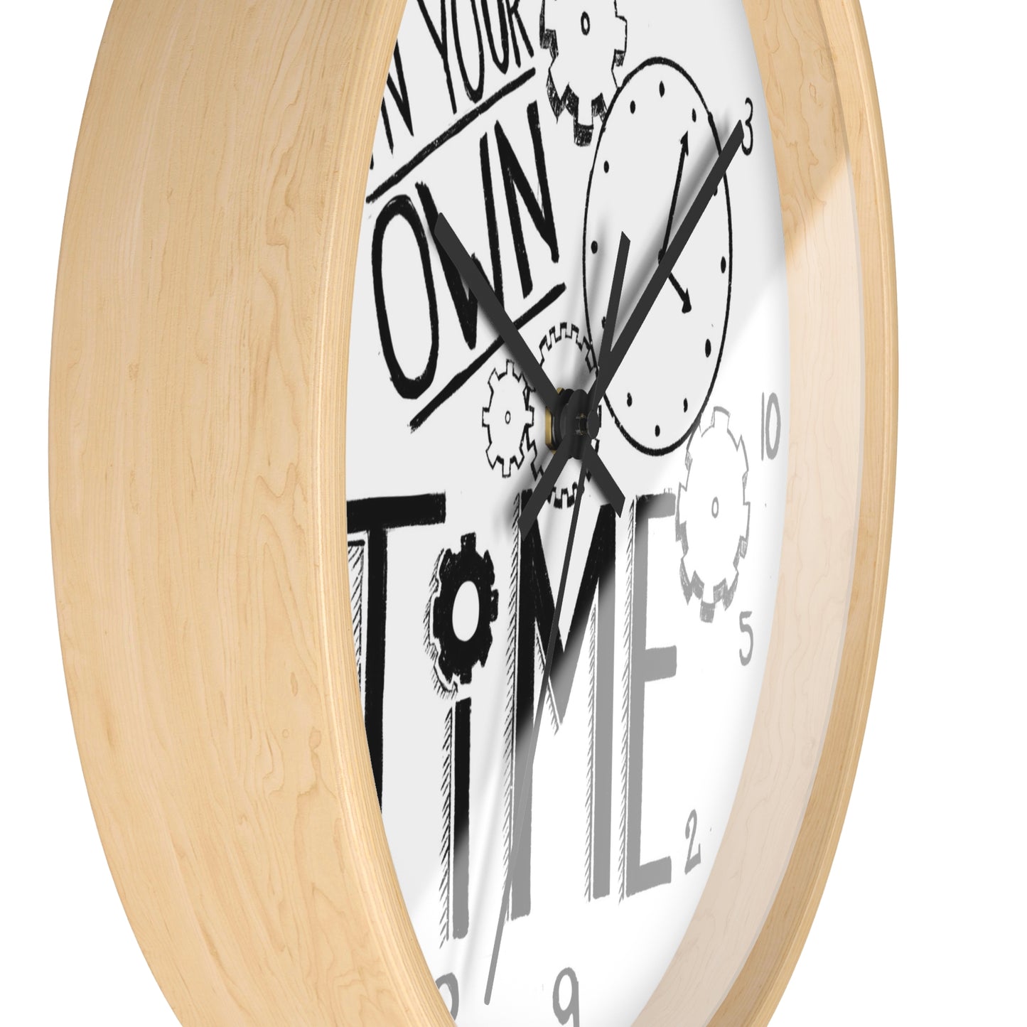 Inspirational Wall Clock - 'In Your Own Time' - Perfect for Home or Office Decor