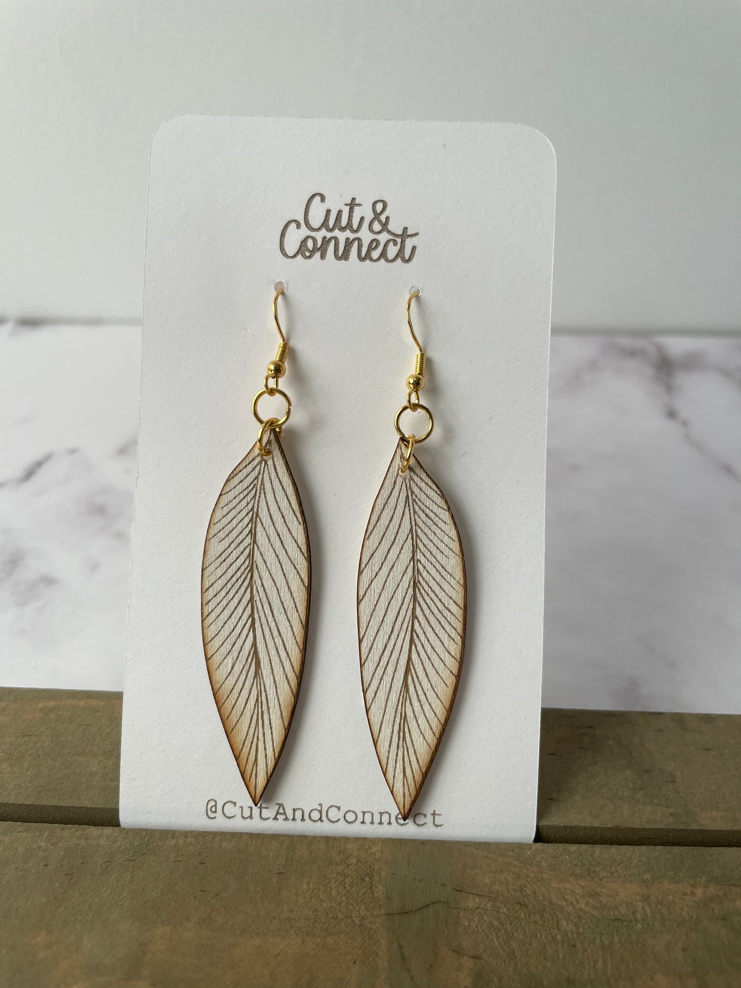 Earring- white long