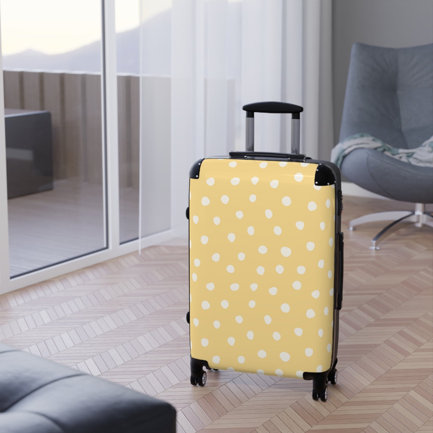 Daisy Speck Print Suitcase - Stylish Travel Luggage for Adventurers
