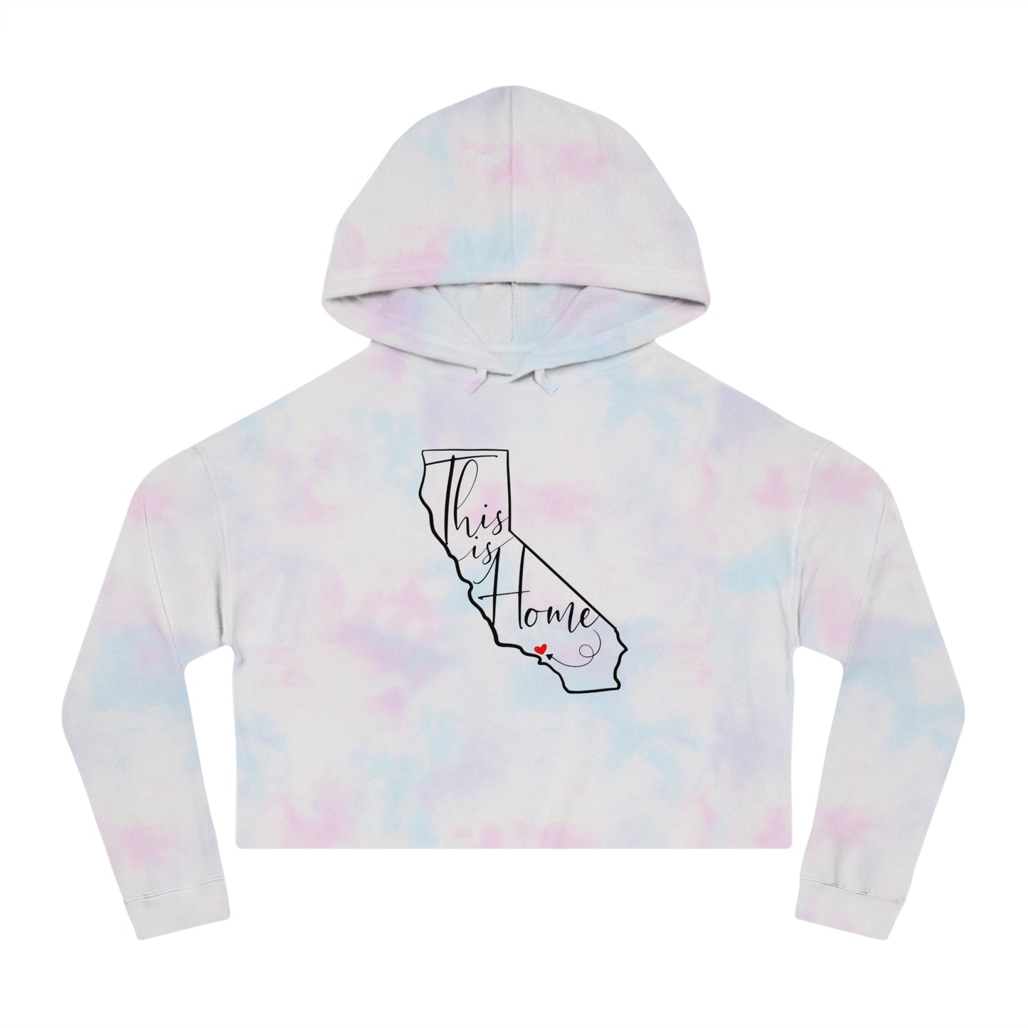 FUNDRAISER: “This is home California women’s Cropped Hooded Sweatshirt