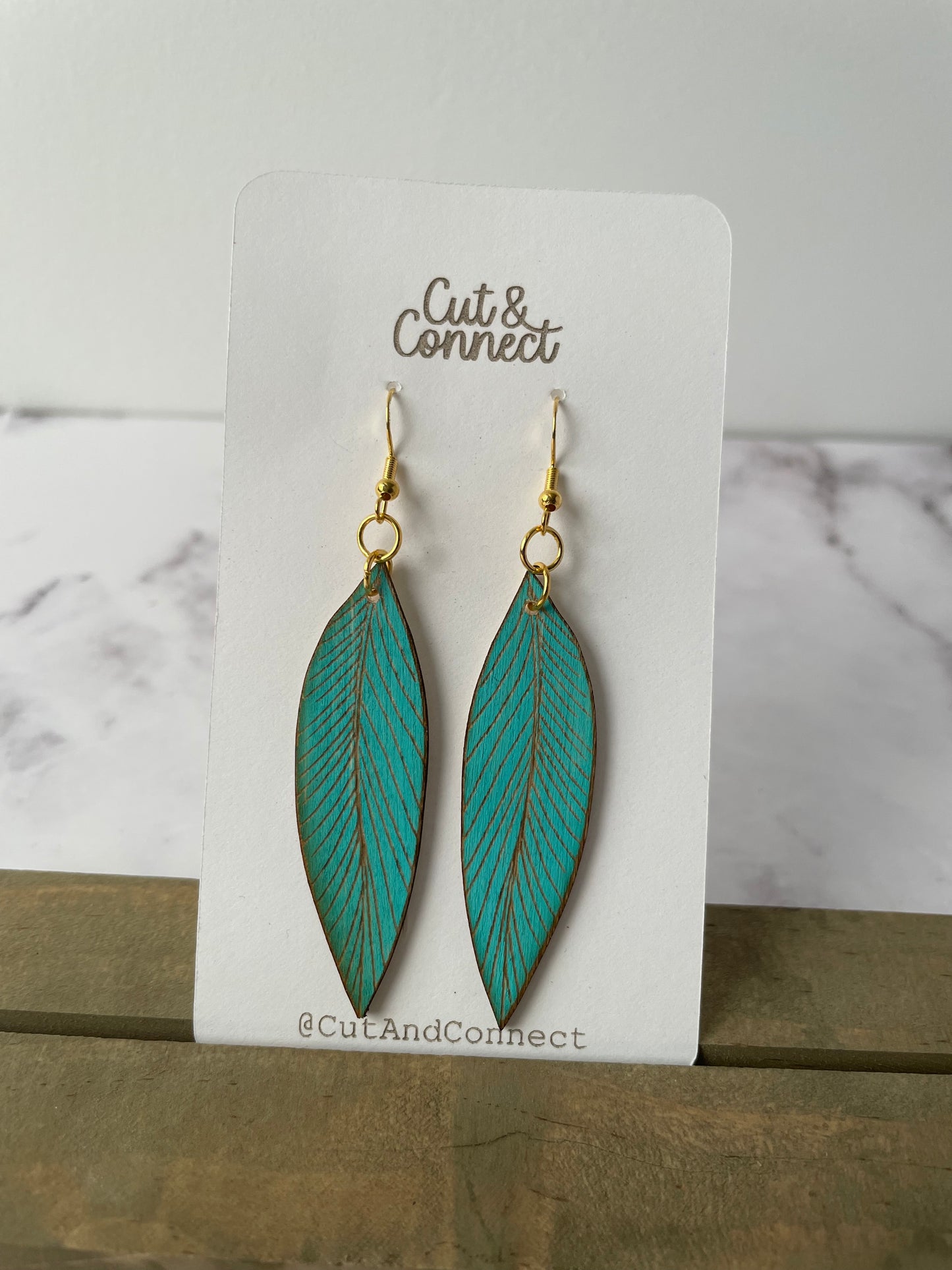 Earring- teal long