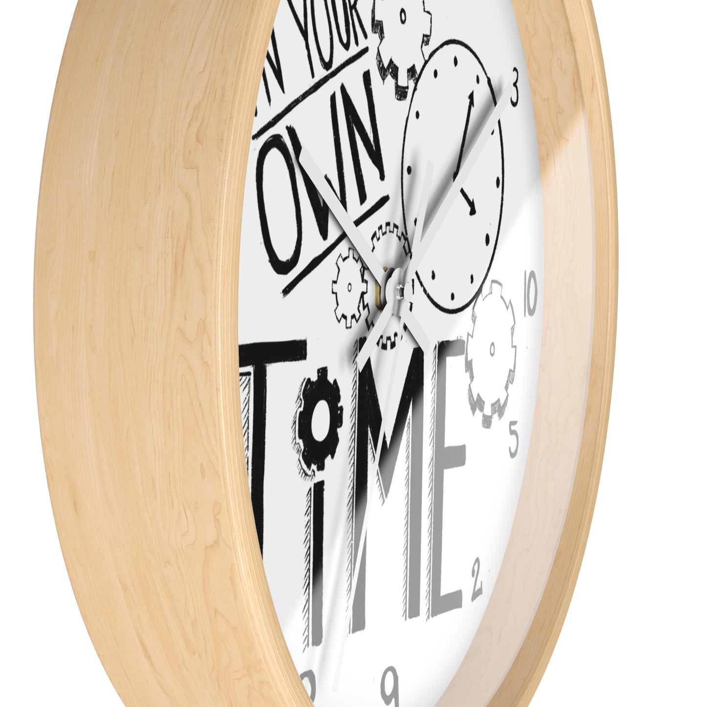 Inspirational Wall Clock - 'In Your Own Time' - Perfect for Home or Office Decor