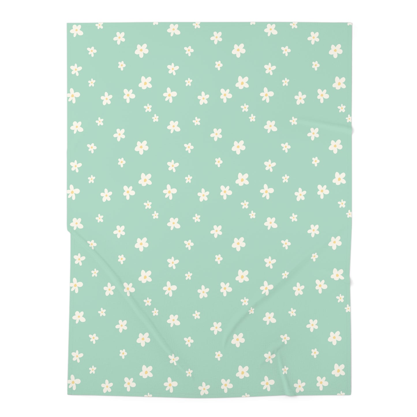 Sage Daisy Nature-Inspired Baby Swaddle Blanket - Soft and Cozy for Newborns