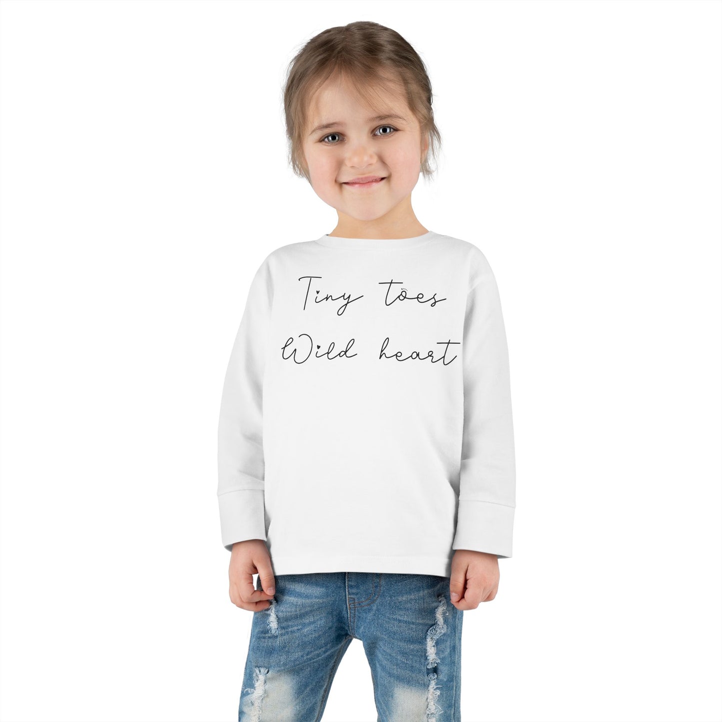 Tiny Toes Wild Heart Toddler Long Sleeve Tee - Perfect for Little Adventurers