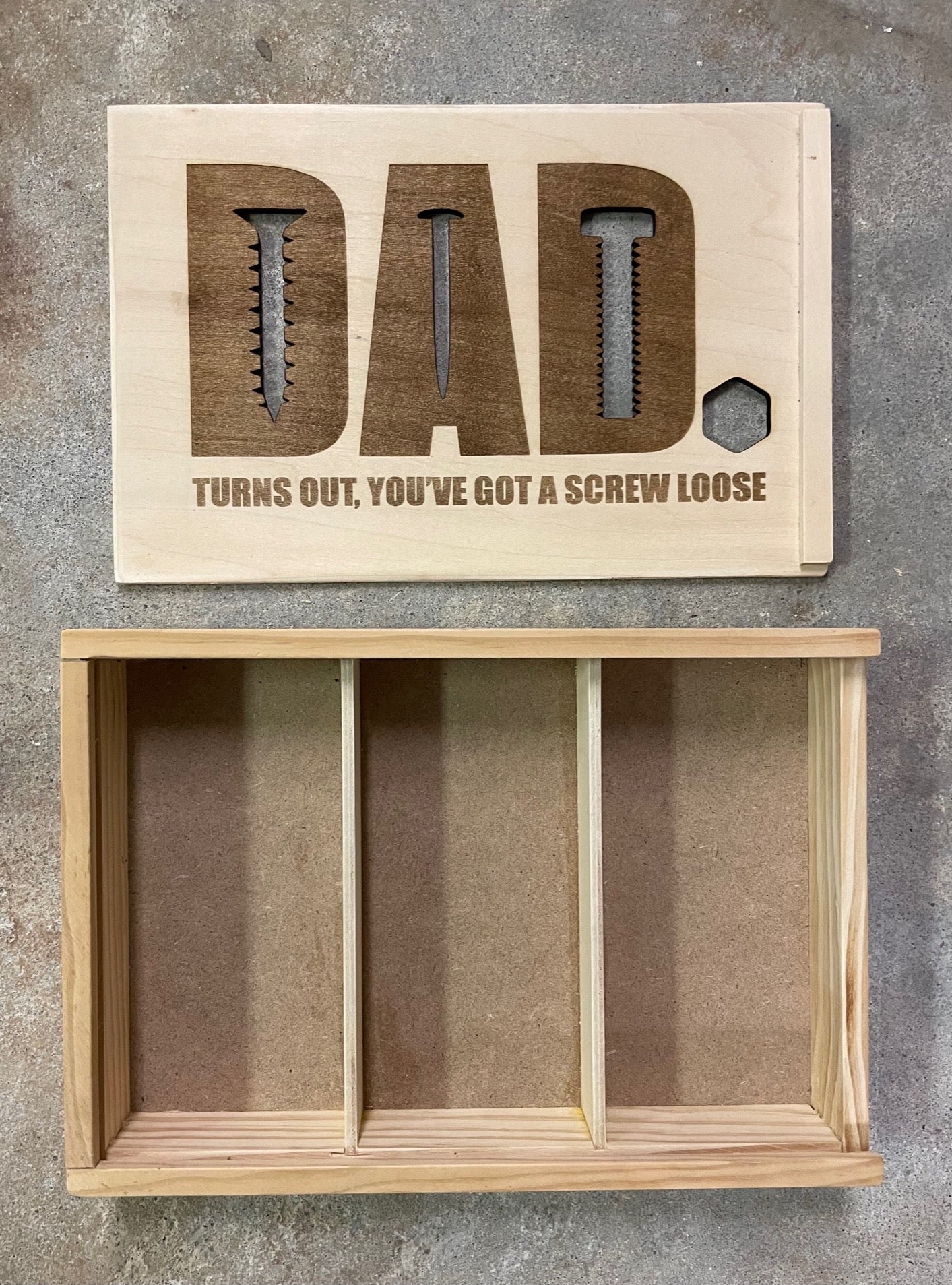Digital File: Dad, turns out you have a screw loose - screw sorting, gift for Fathers Day