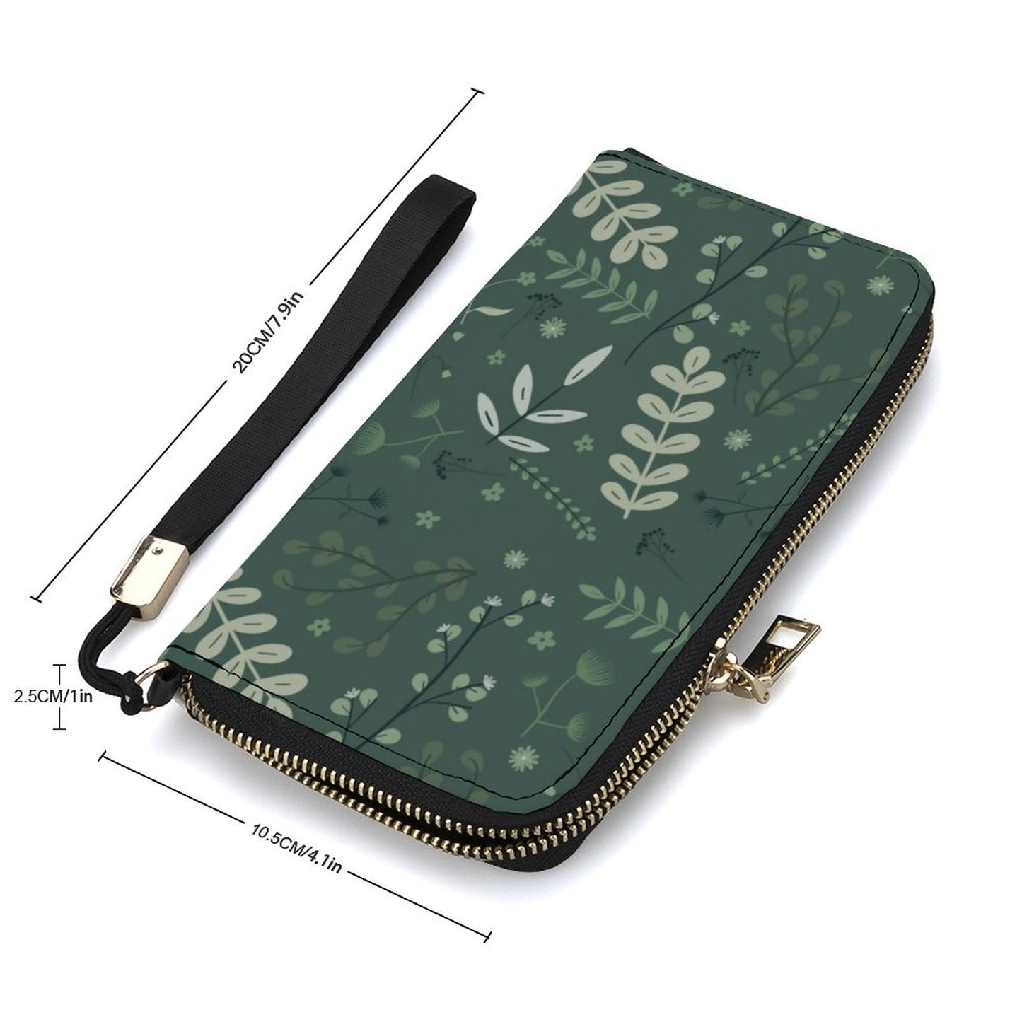 Vertical Wristlet Wallet | Whispering Greens – Forest