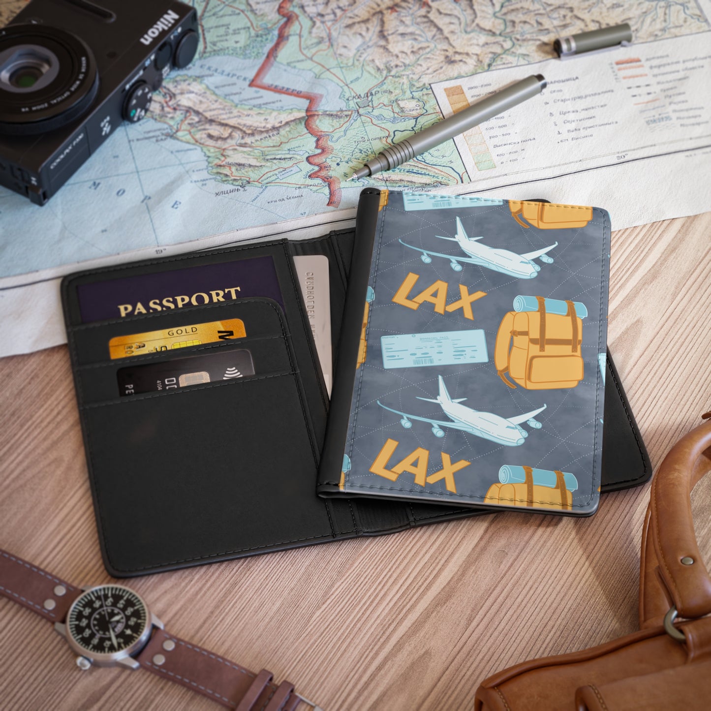 LAX pattern Passport Cover