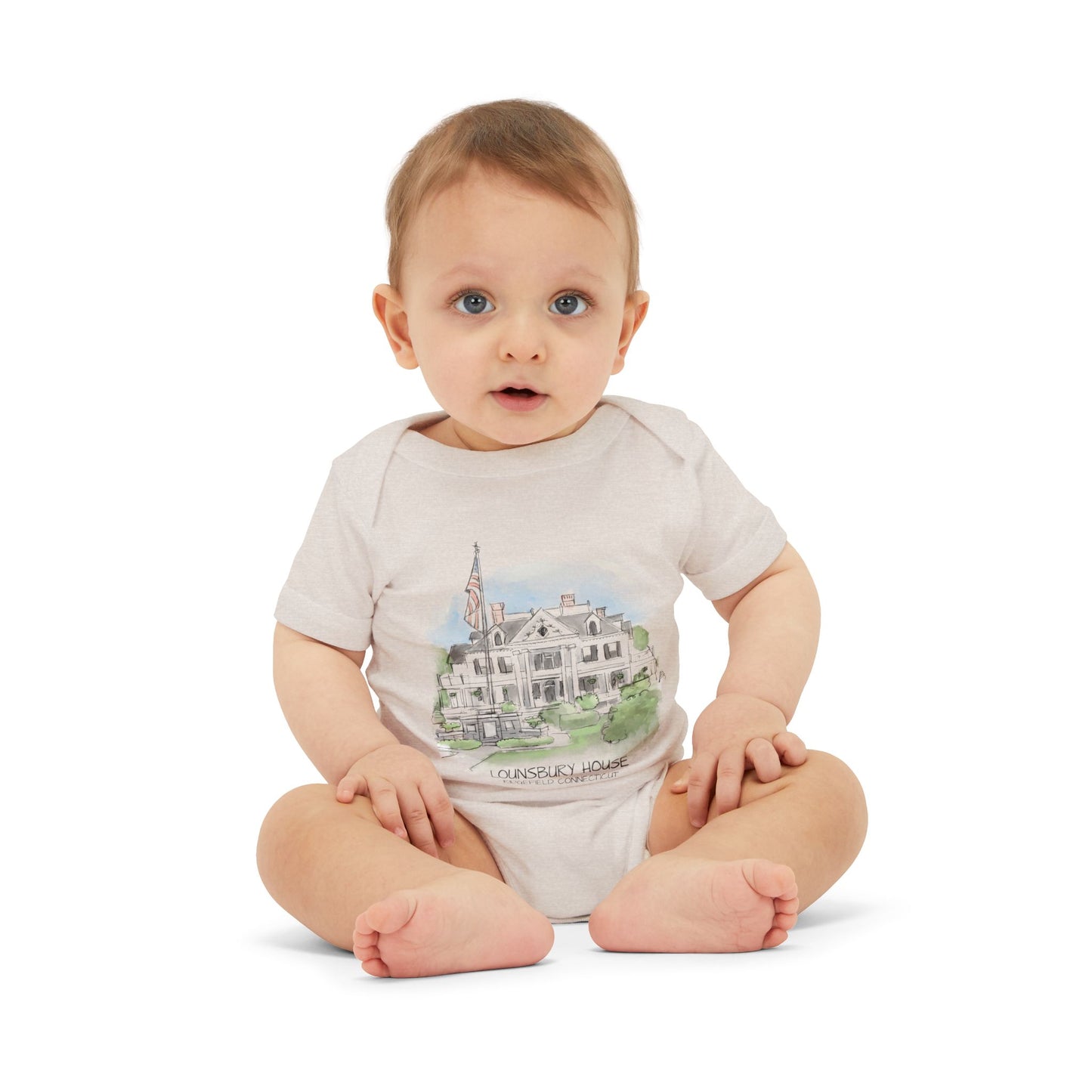Infant Jersey One Piece with Lounsbury House Design - Perfect Gift for New Parents!