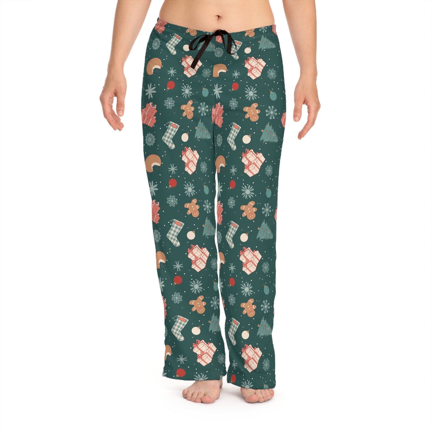Cozy Women's Pajama Pants with Holiday Print - Christmas Style