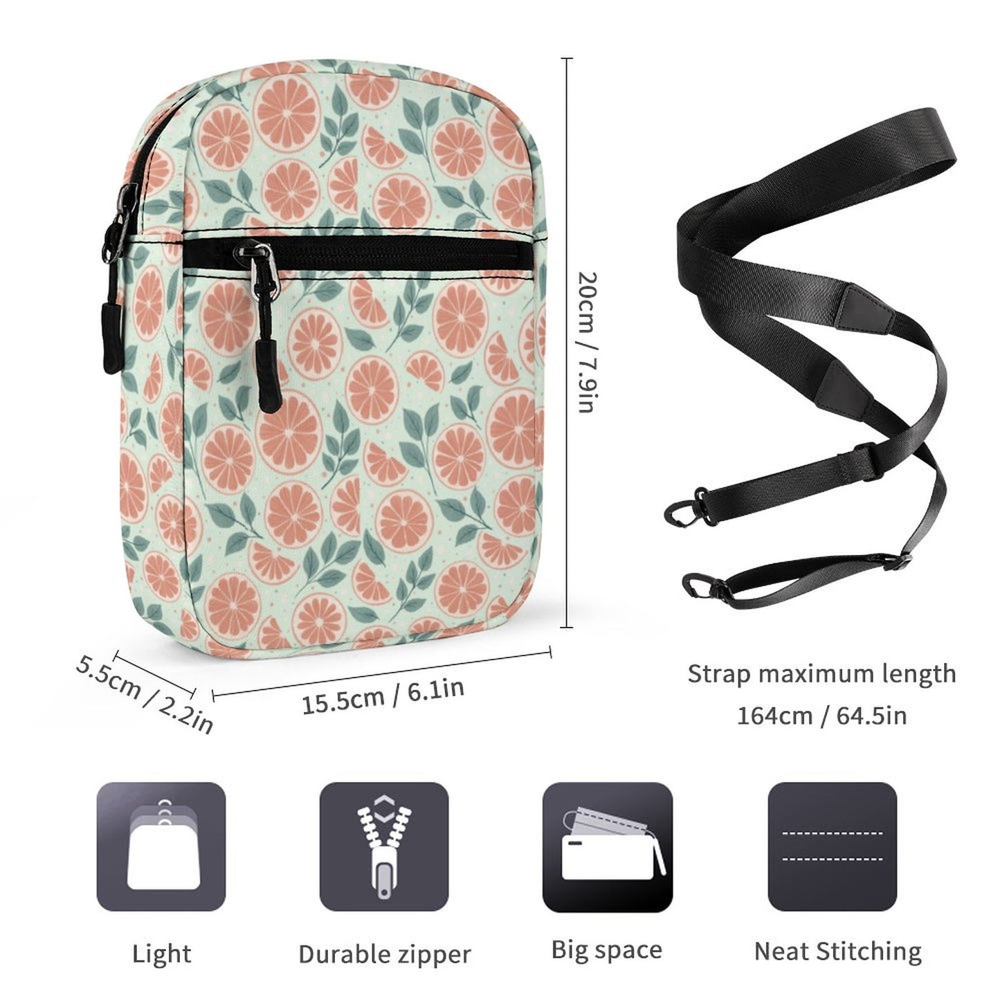 Small Messenger Bag - Ruby Darling