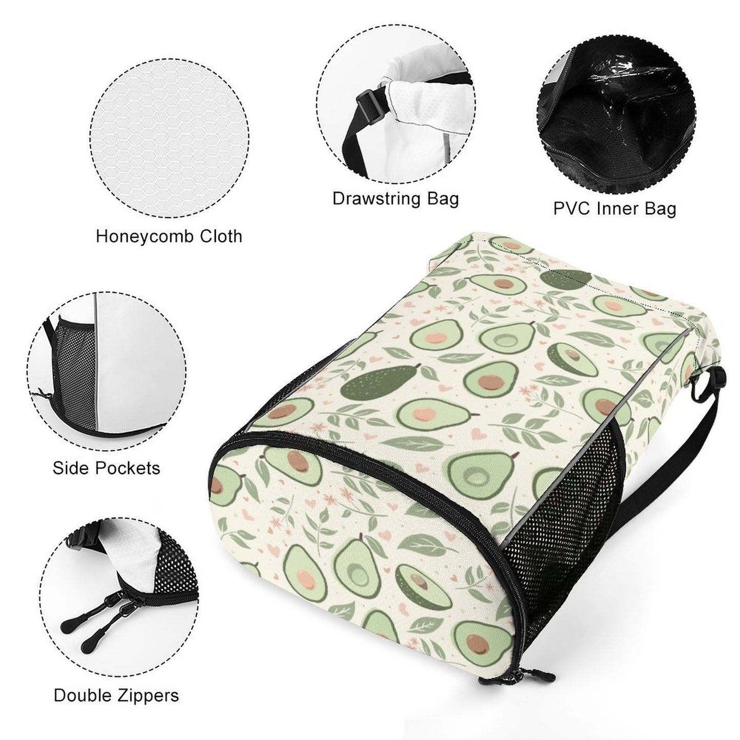 Waffle Cloth Drawstring Bag (One Site)