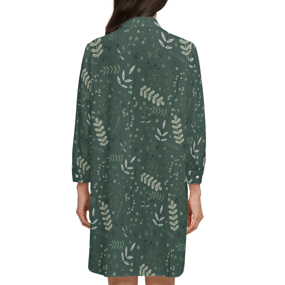 Women's High-Low Long-Sleeve Hem Shirt Silky-like Elegance